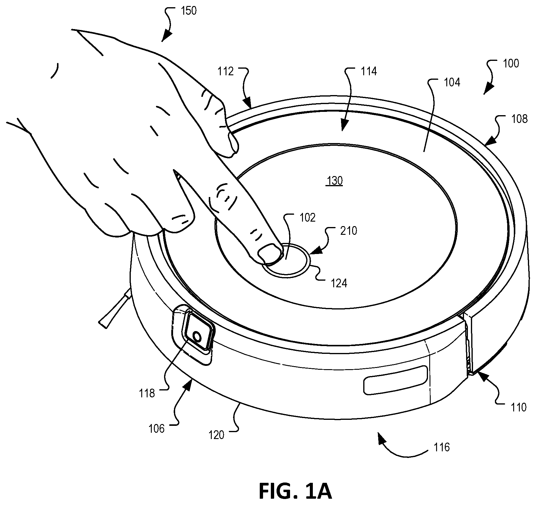 Patent US11793384 Figure 1 – User interfaces for autonomous cleaning robots