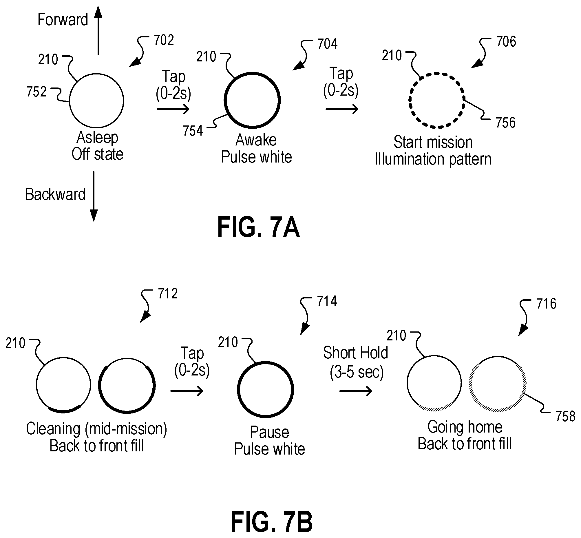 Patent US11793384 Figure 10 – User interfaces for autonomous cleaning robots