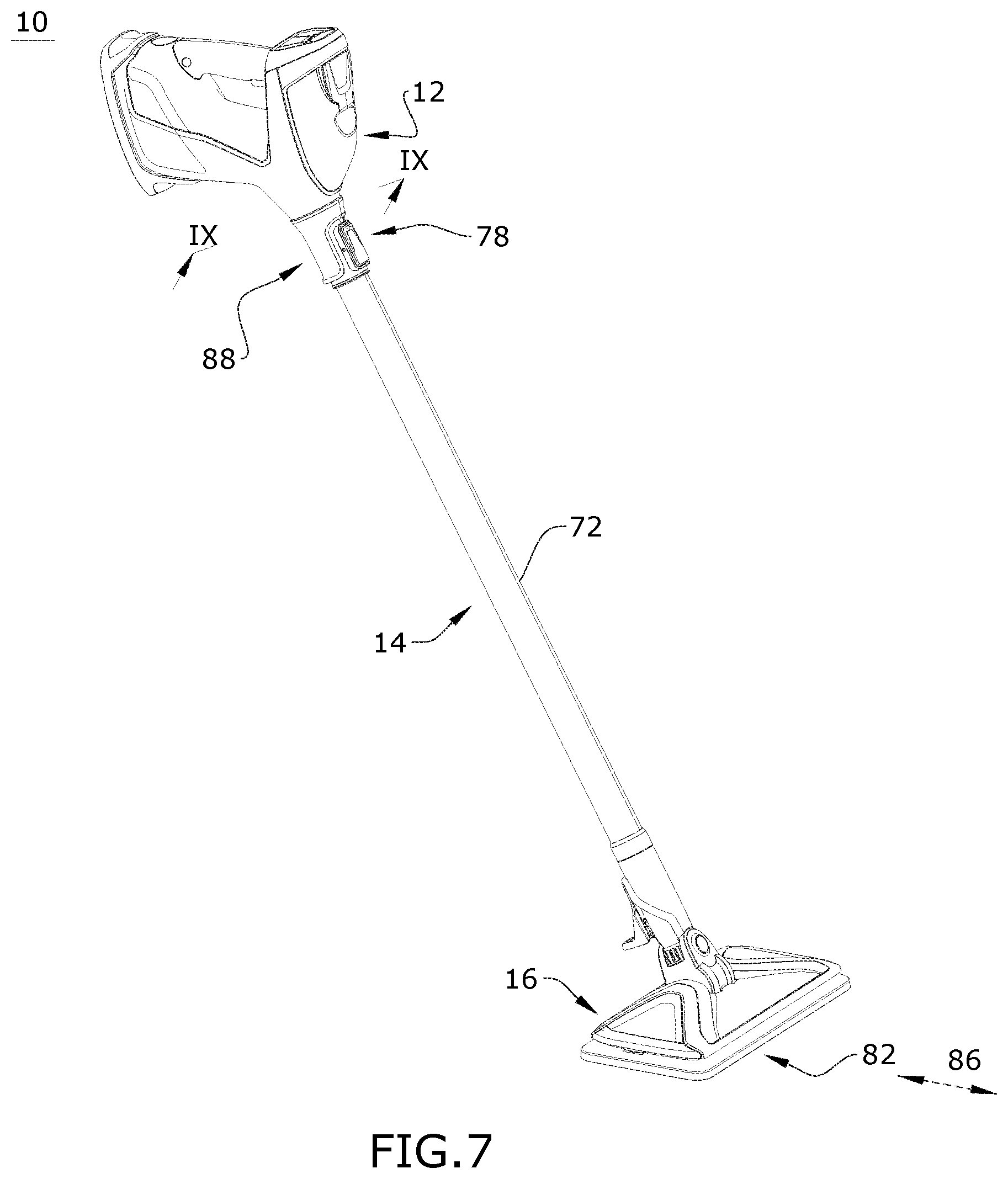 Patent US11793386 Figure 5 – Steam cleaning apparatus