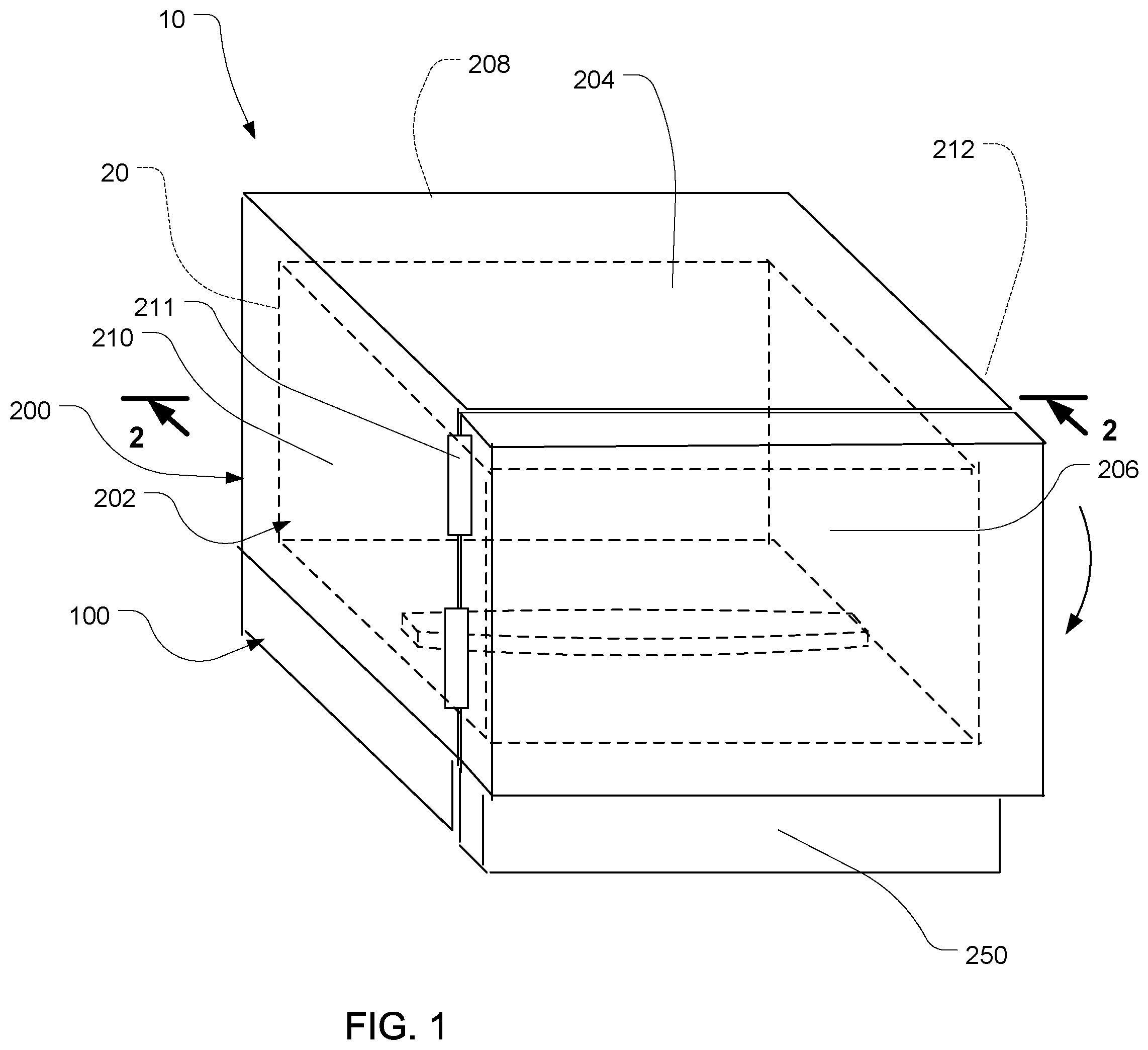 Patent US11793387 Figure 1 – Portable dishwasher