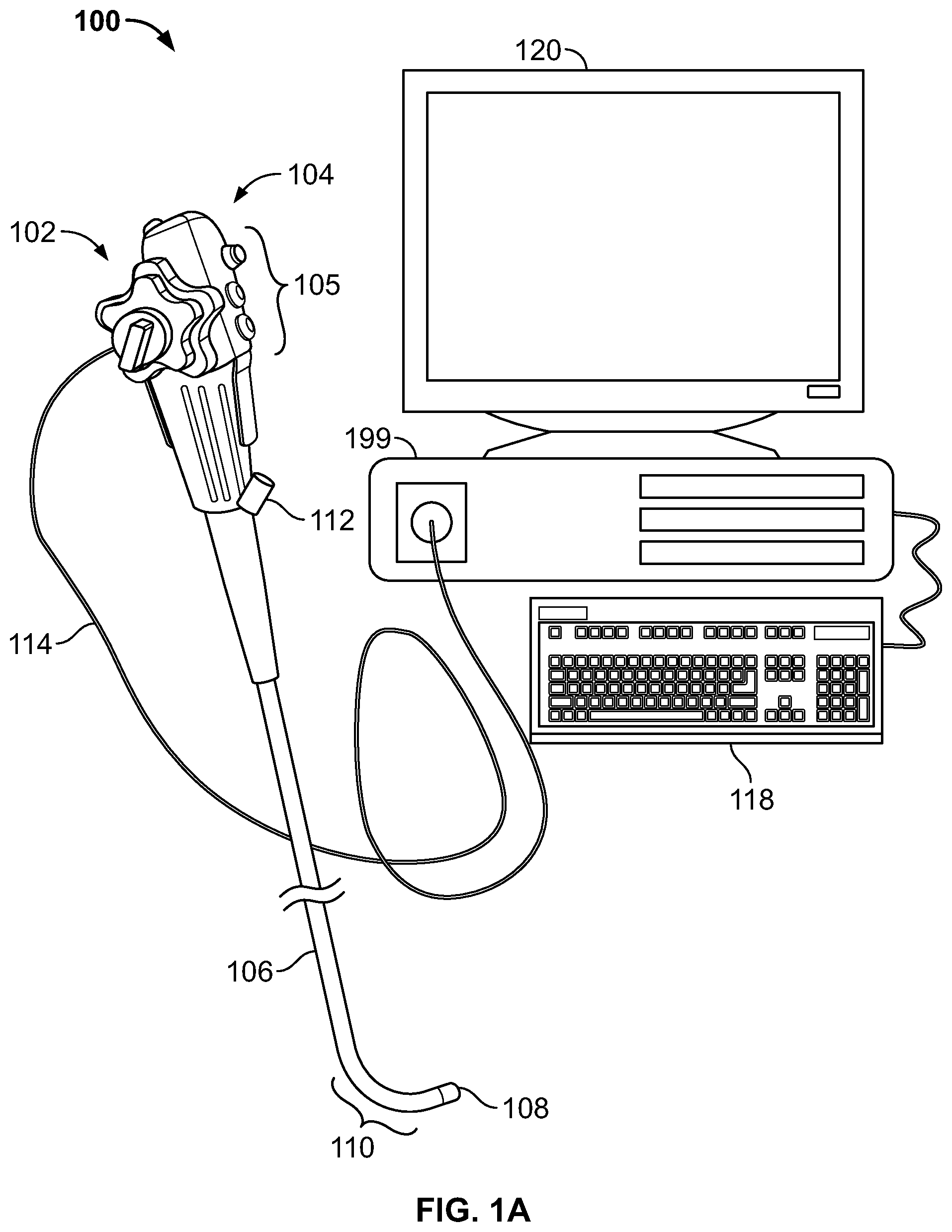 Patent US11793393 — Manifold for a multiple viewing elements endoscope — Figure 1