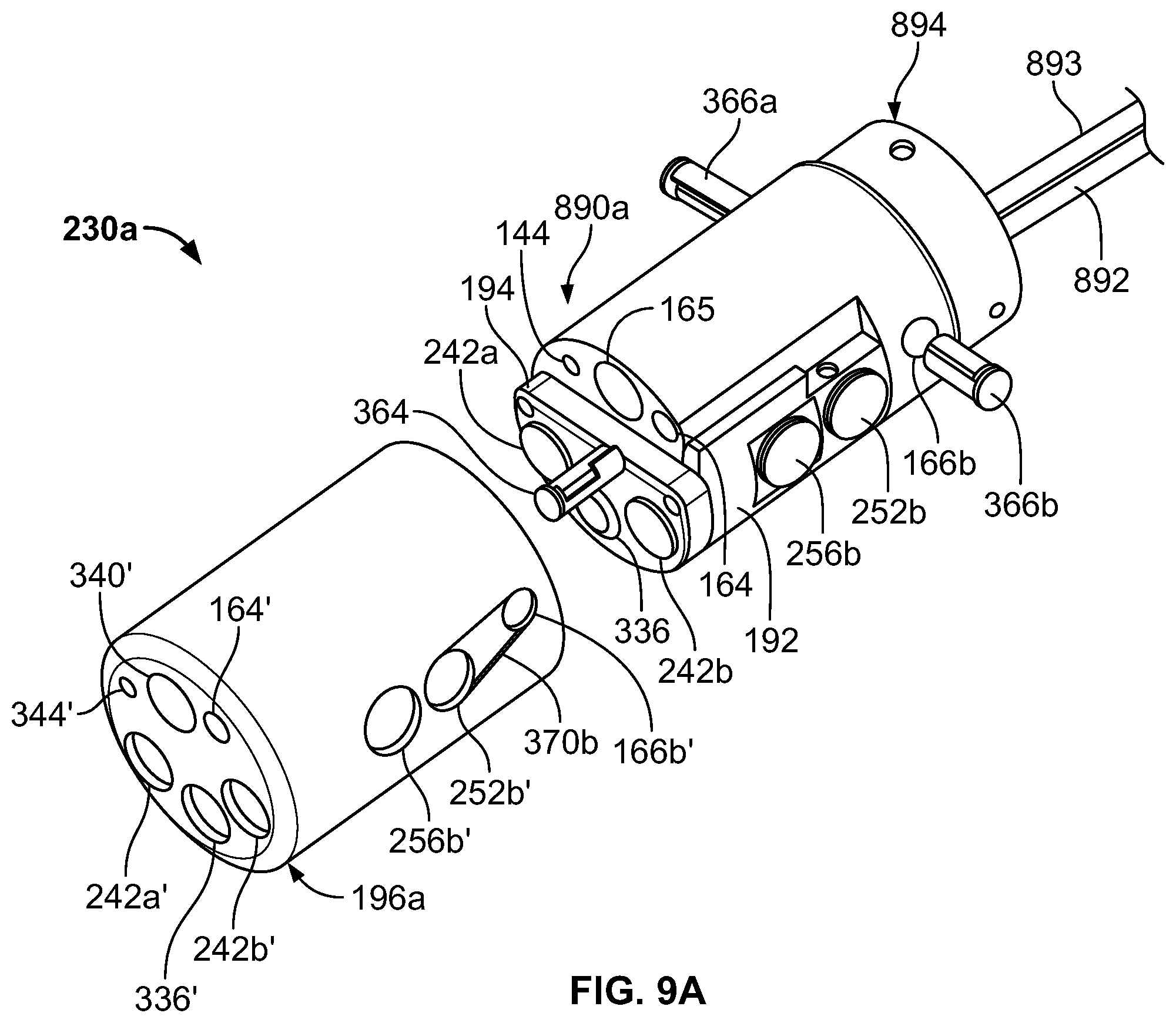 Patent US11793393 Figure 19 – Manifold for a multiple viewing elements endoscope