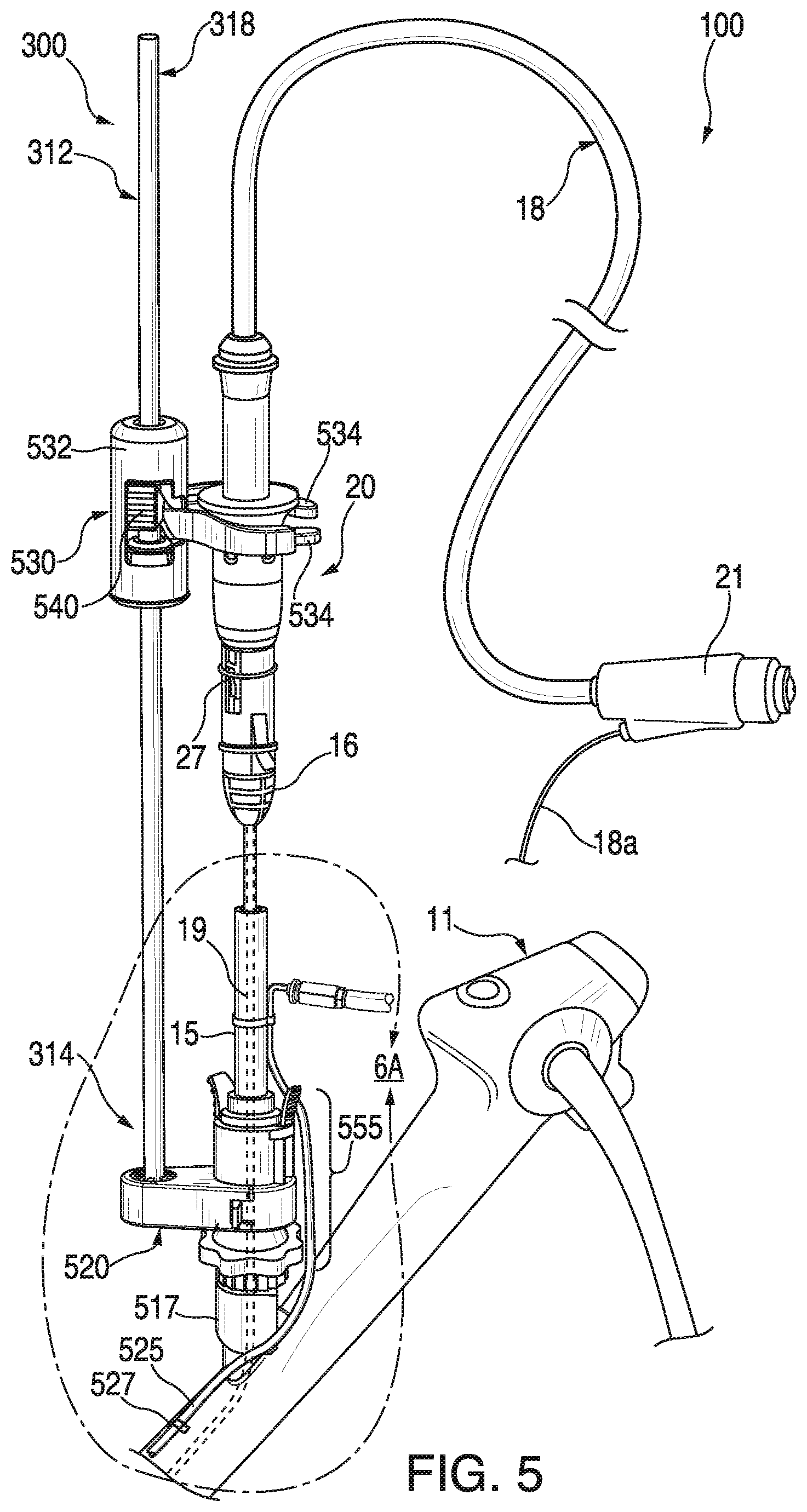 Patent US11793395 Figure 9 – Surgical system having a guide catheter including a fluid passageway