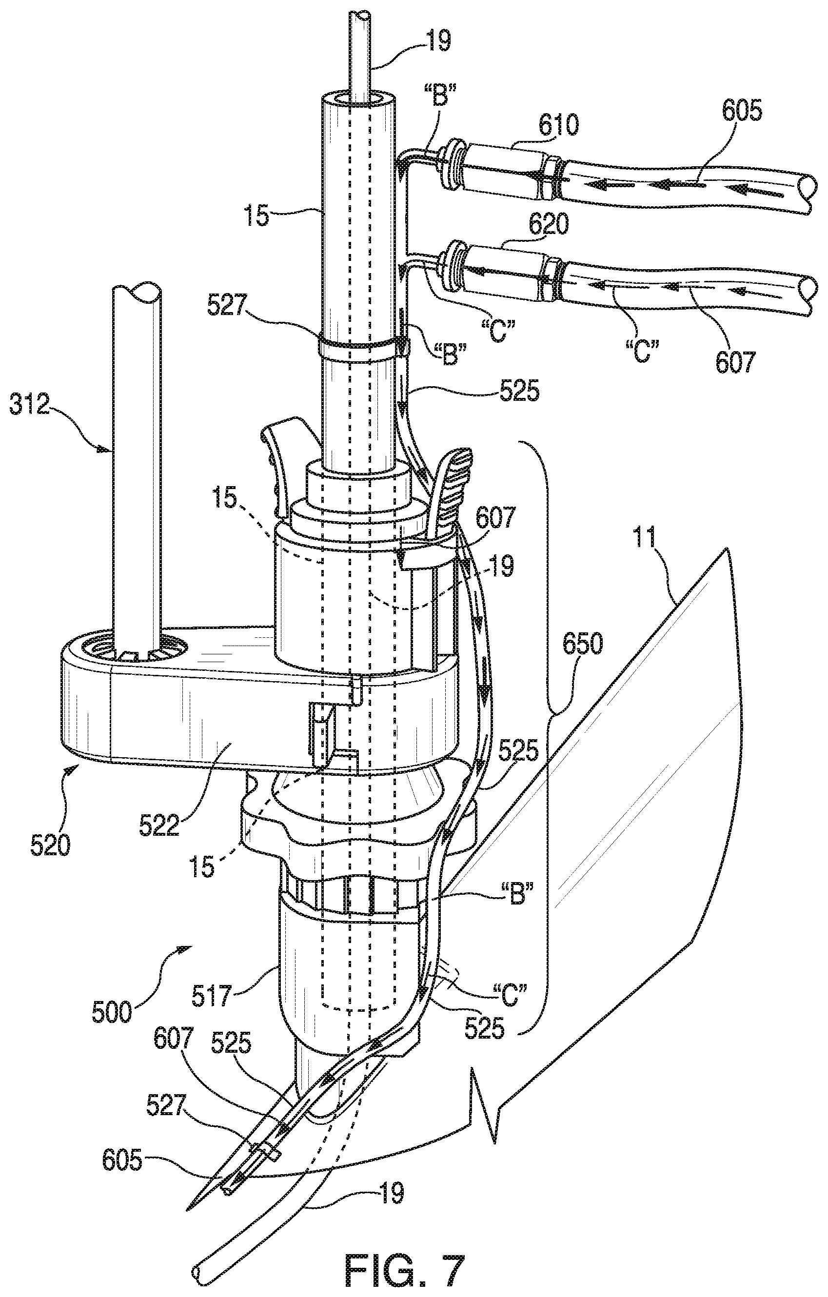 Patent US11793395 Figure 12 – Surgical system having a guide catheter including a fluid passageway