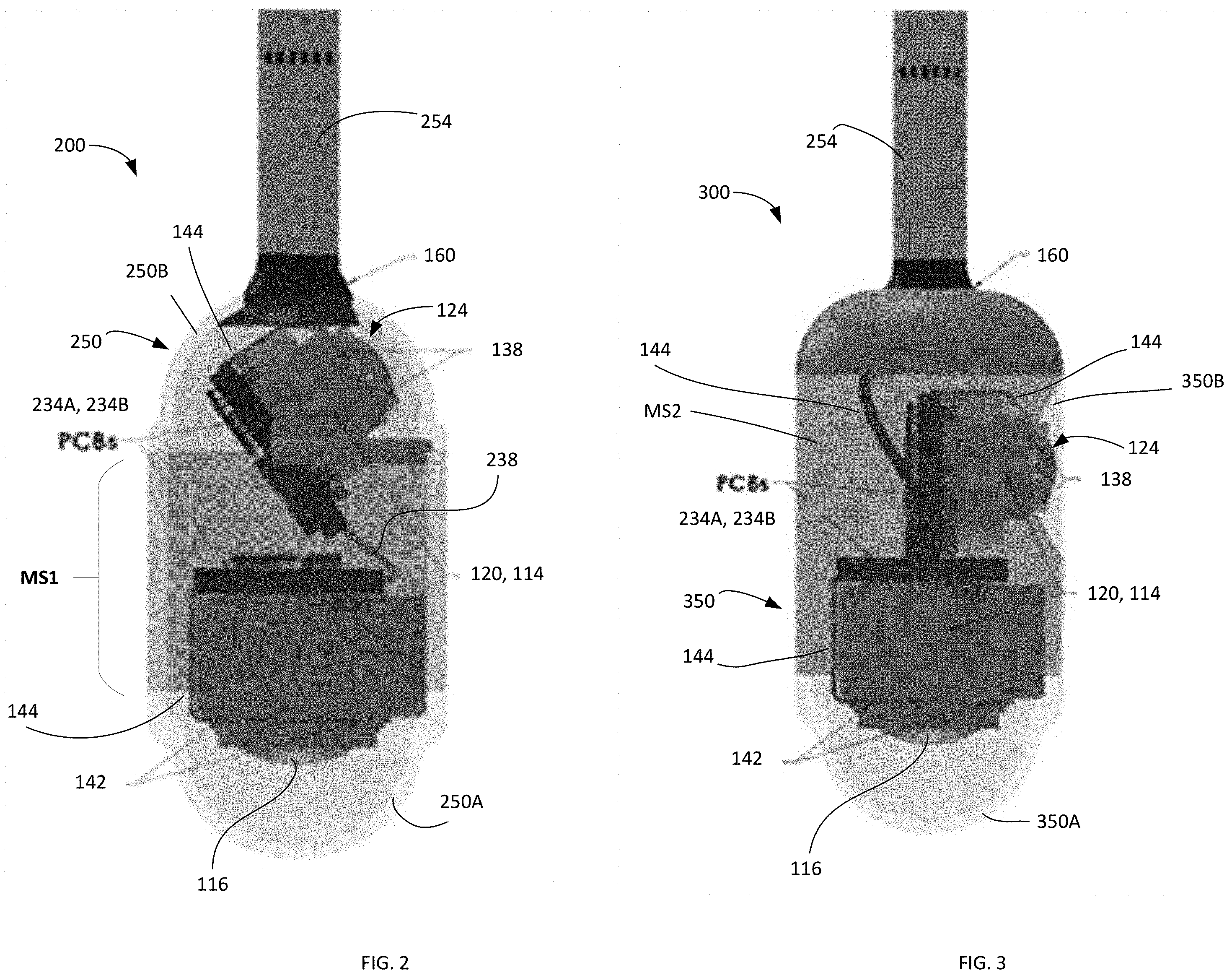 Patent US11793397 Figure 2 – Encapsulated opto-electronic system for co-directional imaging in multiple fields of view