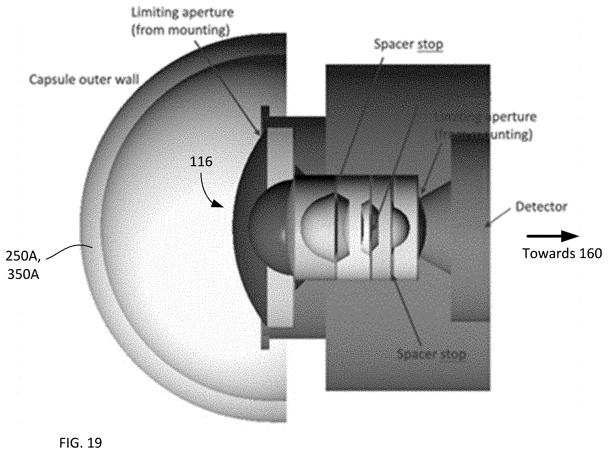 Patent US11793397 Figure 16 – Encapsulated opto-electronic system for co-directional imaging in multiple fields of view