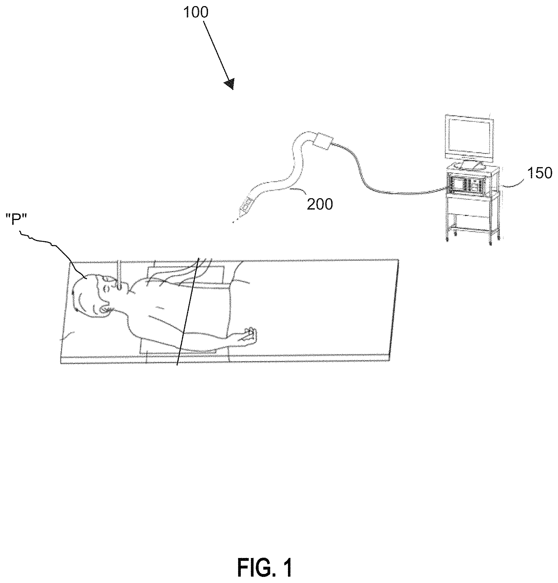 Patent US11793402 Figure 1 – System and method for generating a three-dimensional model of a surgical site