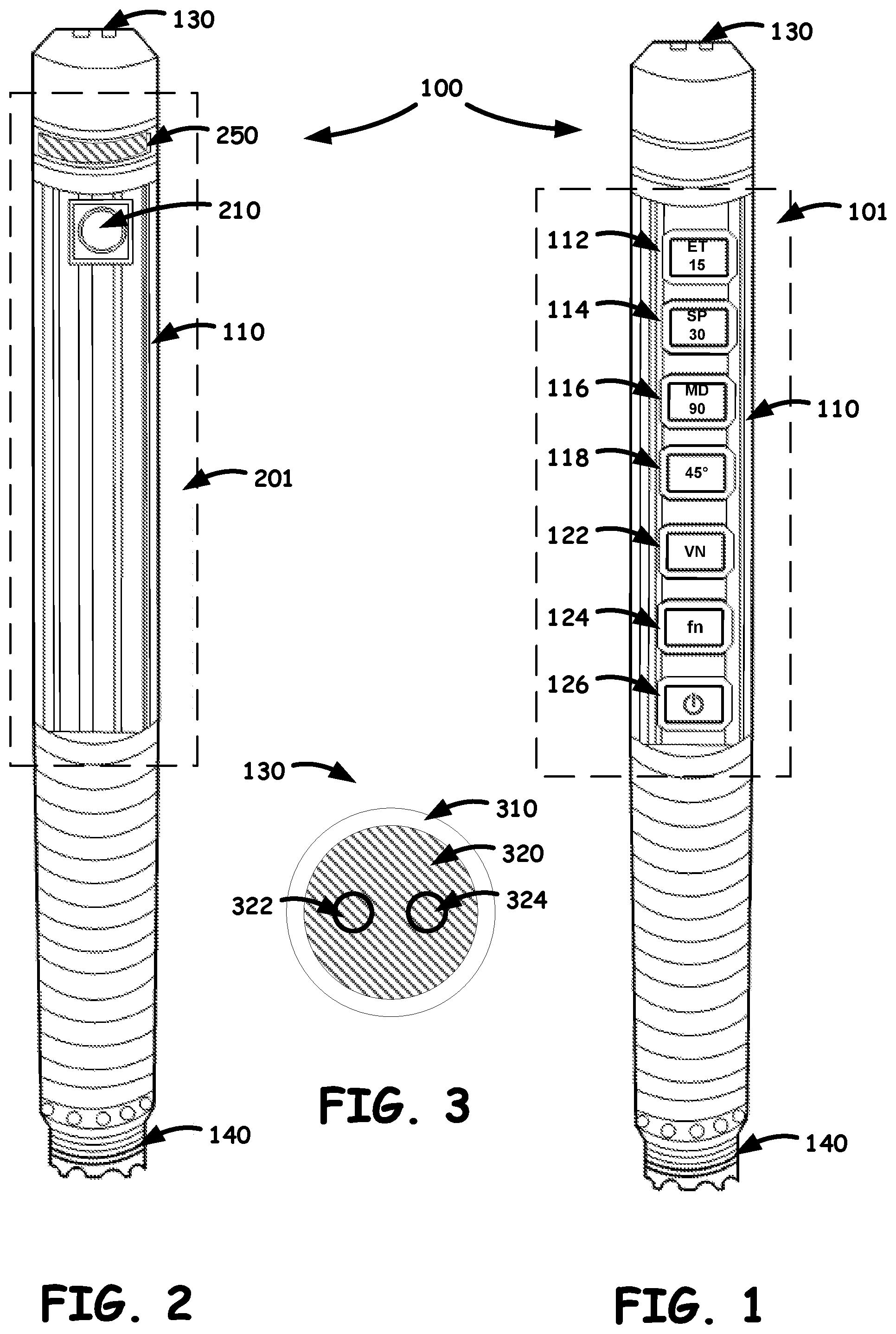Patent US11793404 Figure 1 – Handheld testing device including multiple timers