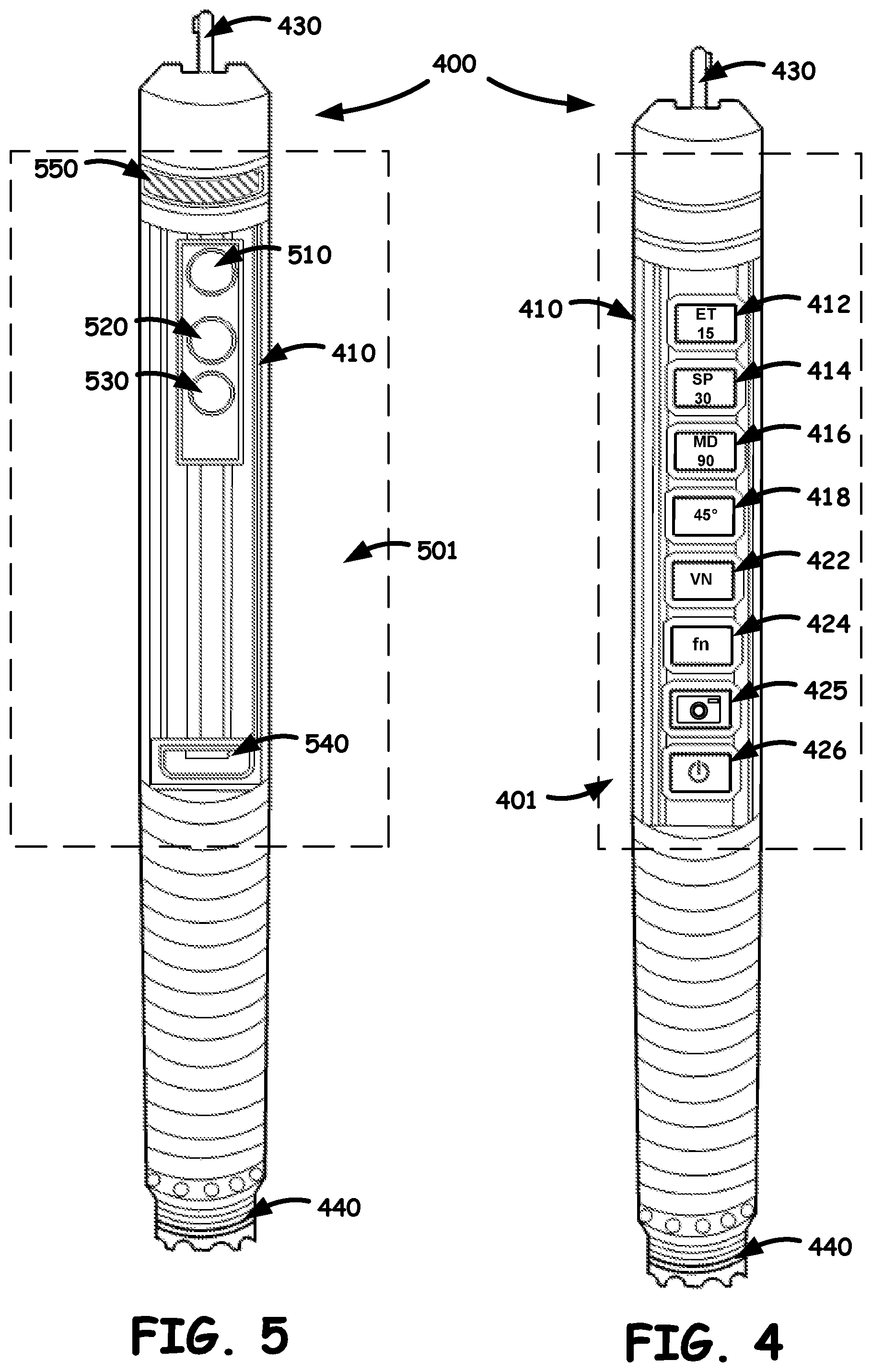Patent US11793404 Figure 2 – Handheld testing device including multiple timers