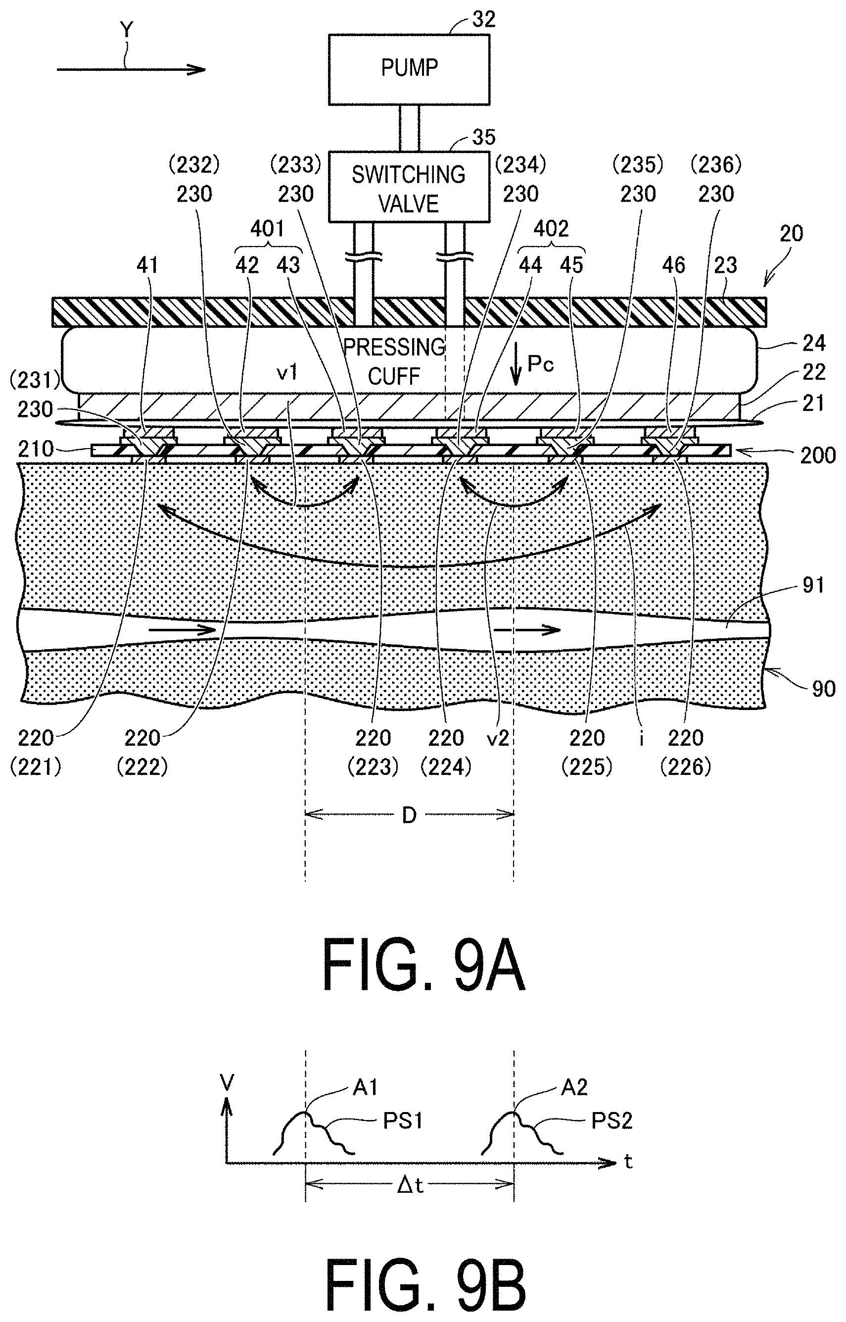 Patent US11793414 Figure 9 – Electrode unit, pulse wave measurement unit, and pulse wave measurement device