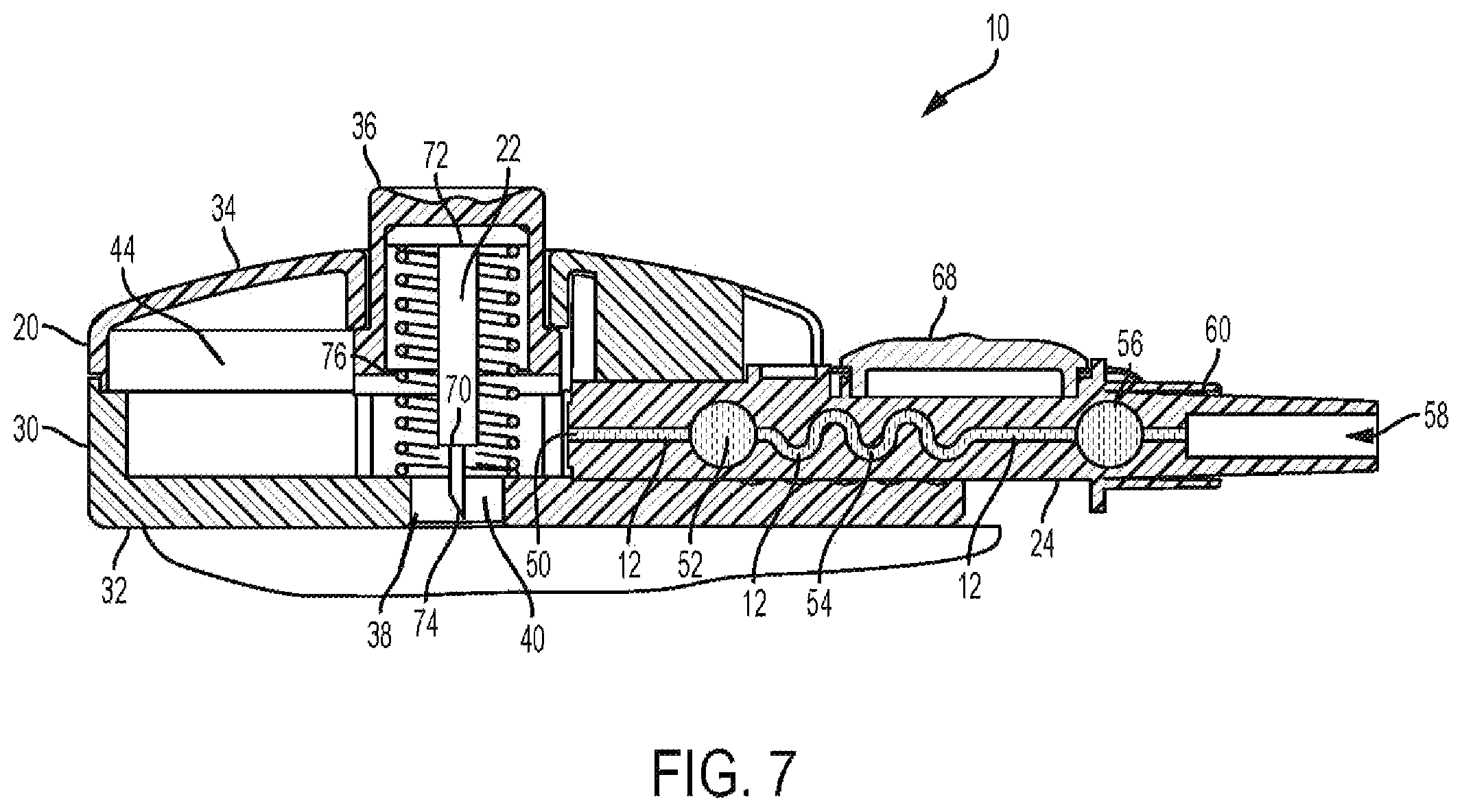 Patent US11793432 Figure 7 – Biological fluid collection device and biological fluid collection system