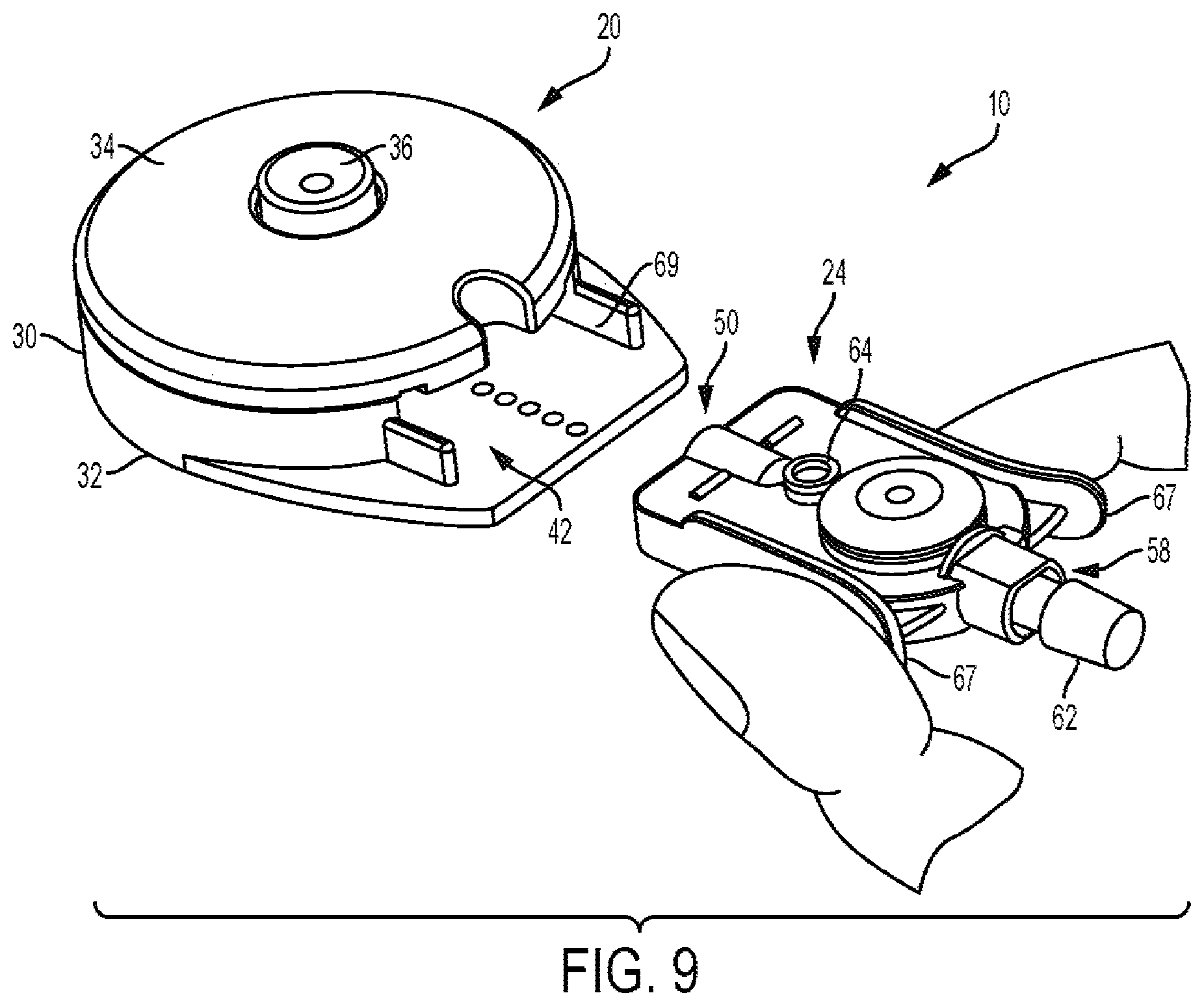 Patent US11793432 Figure 9 – Biological fluid collection device and biological fluid collection system
