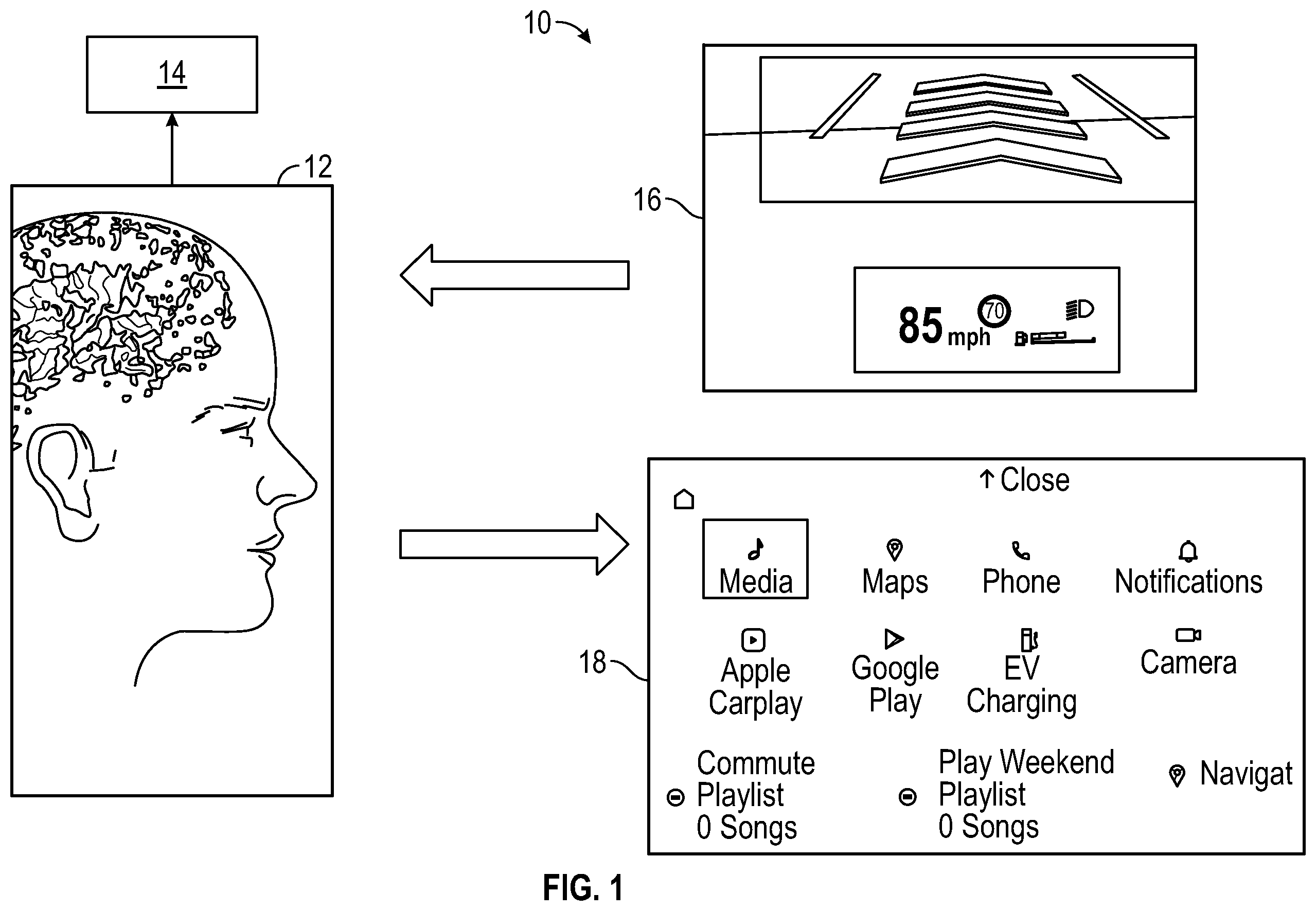 Patent US11793434 Figure 1 – System to perform visual recognition and vehicle adaptation