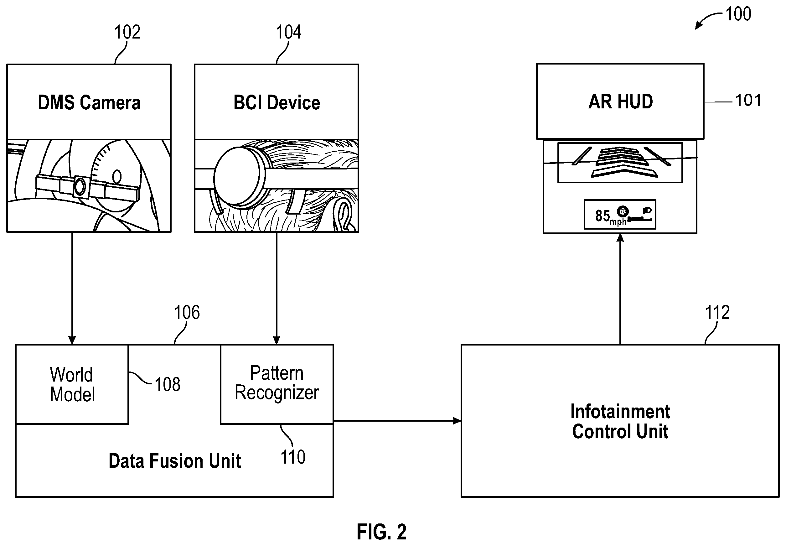 Patent US11793434 Figure 2 – System to perform visual recognition and vehicle adaptation
