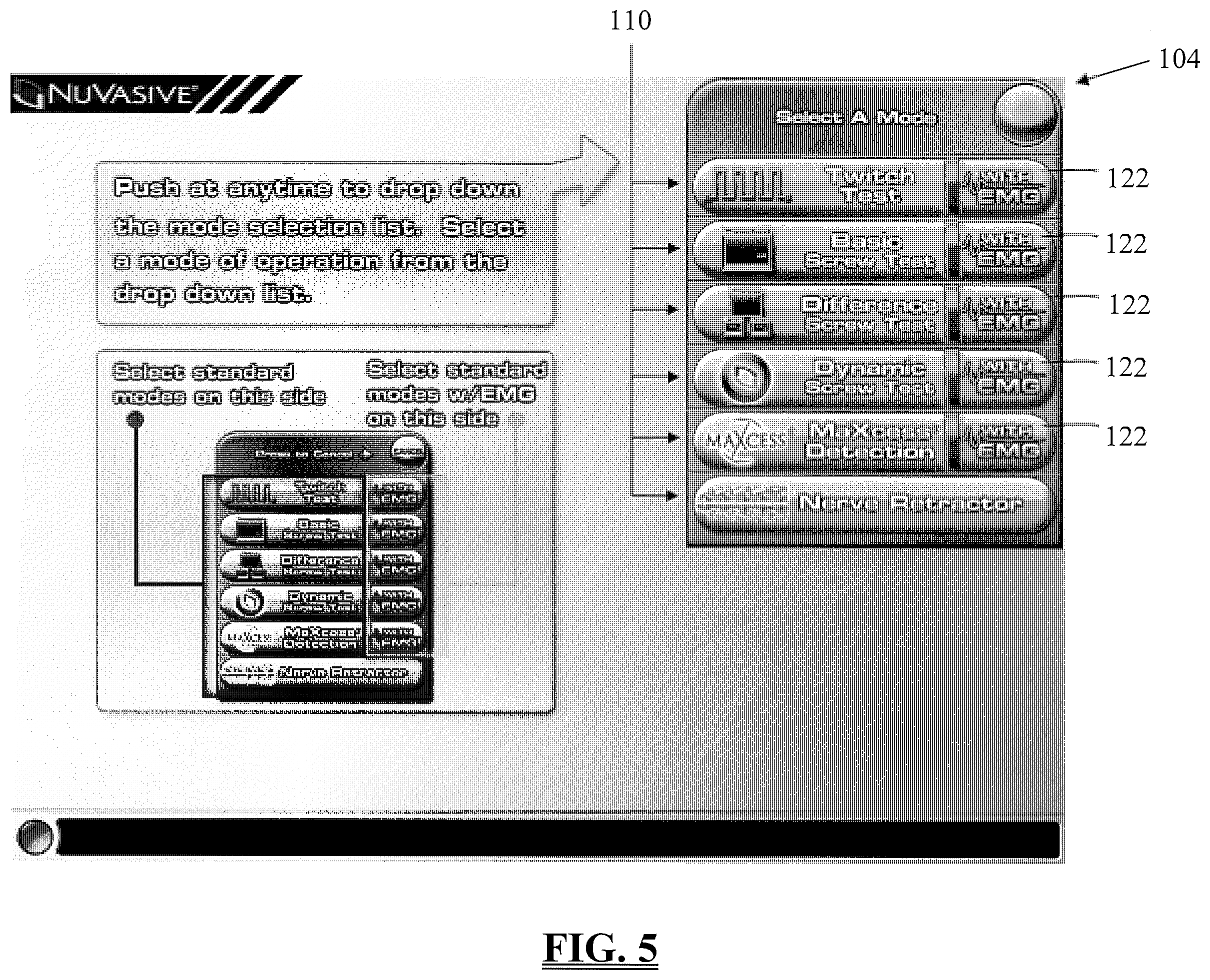 Patent US11793447 Figure 5 – System and methods for performing neurophysiologic assessments during spine surgery