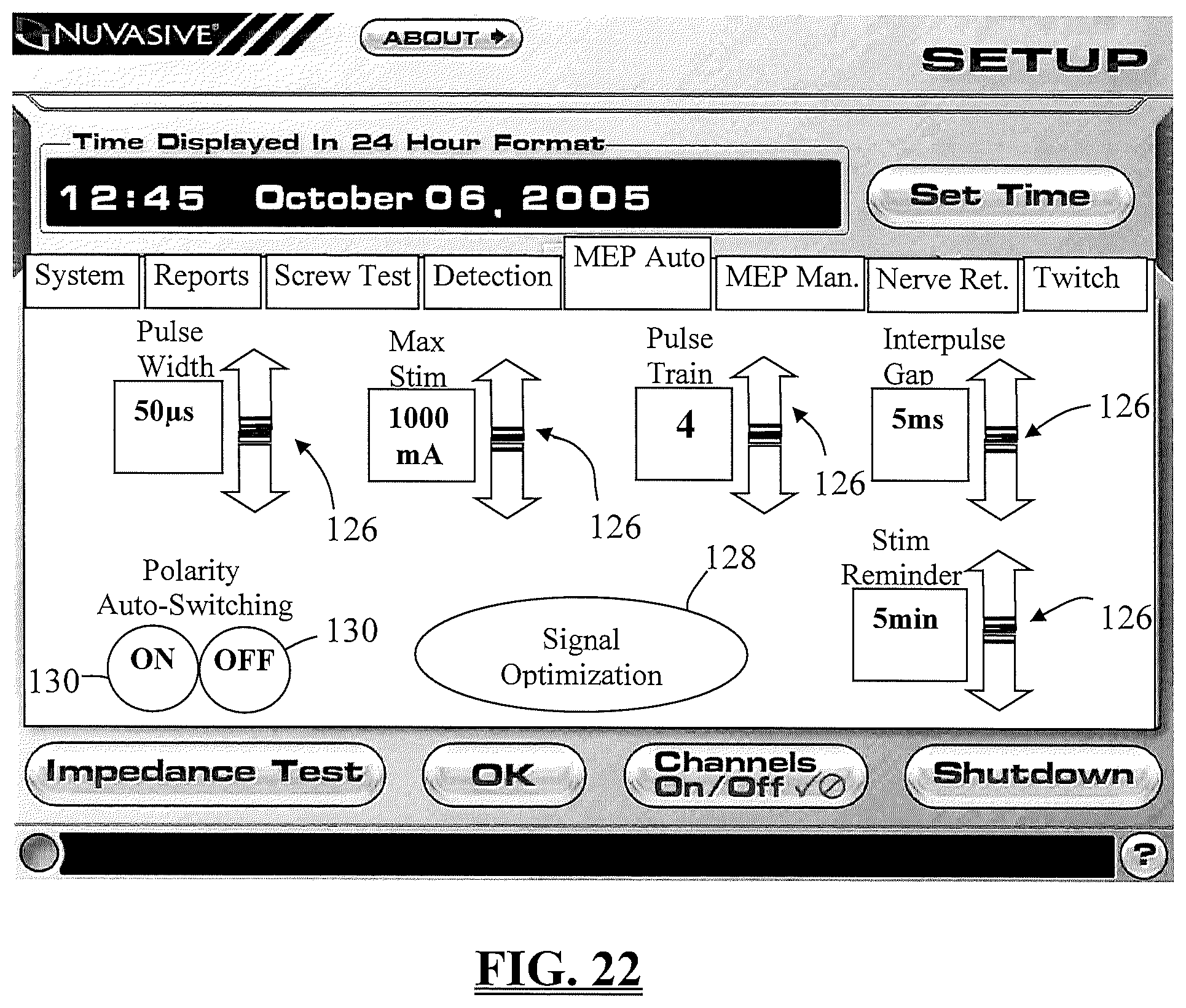 Patent US11793447 Figure 18 – System and methods for performing neurophysiologic assessments during spine surgery