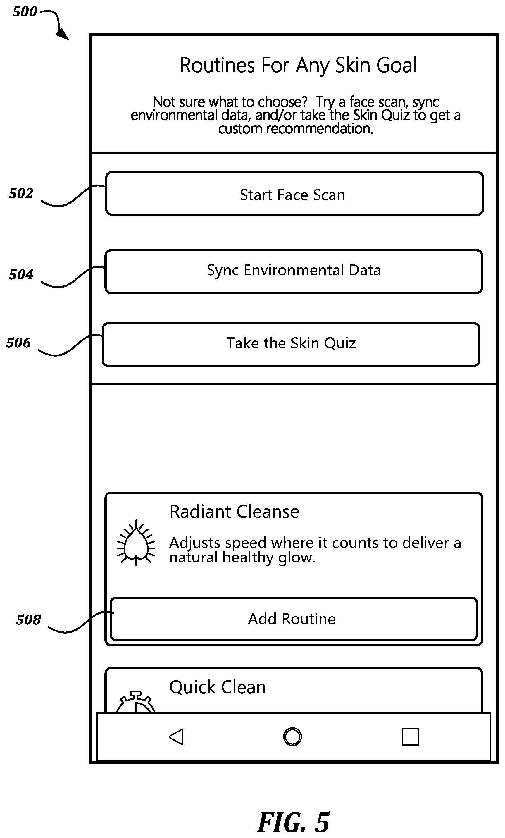Patent US11793451 Figure 4 – Interface and analysis techniques for customized skin care regimen based on skin diagnostics