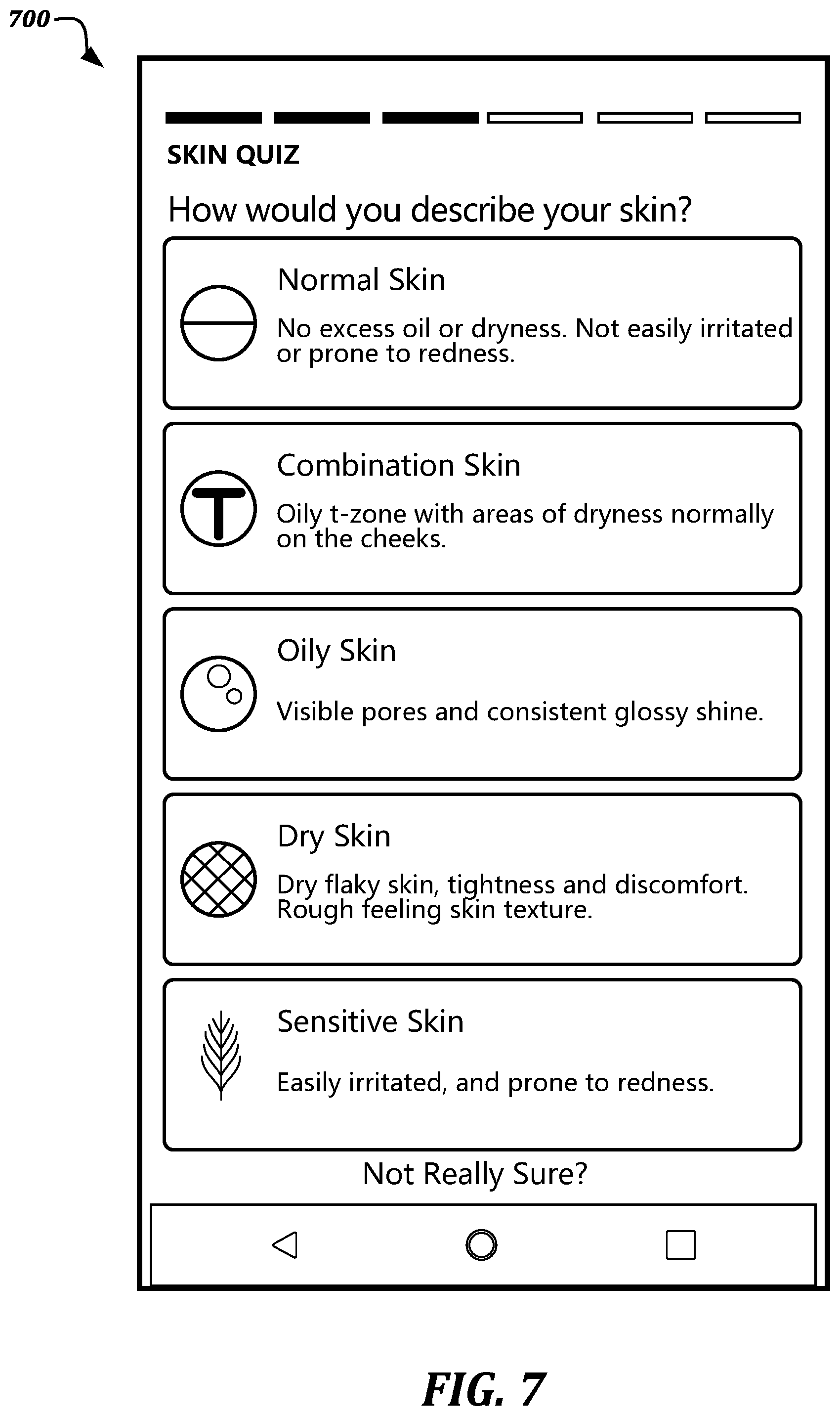 Patent US11793451 Figure 7 – Interface and analysis techniques for customized skin care regimen based on skin diagnostics