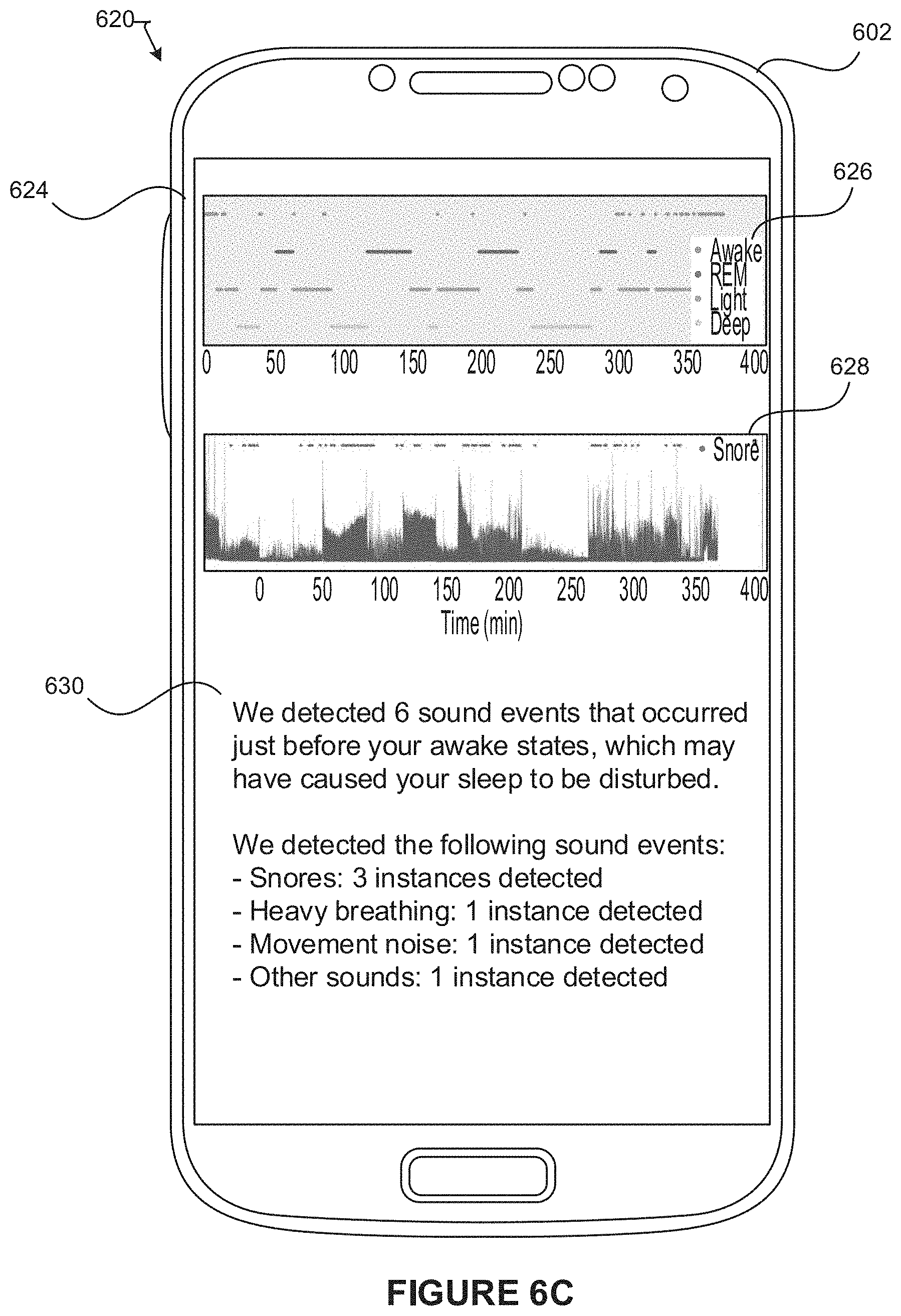 Patent US11793453 Figure 12 – Detecting and measuring snoring