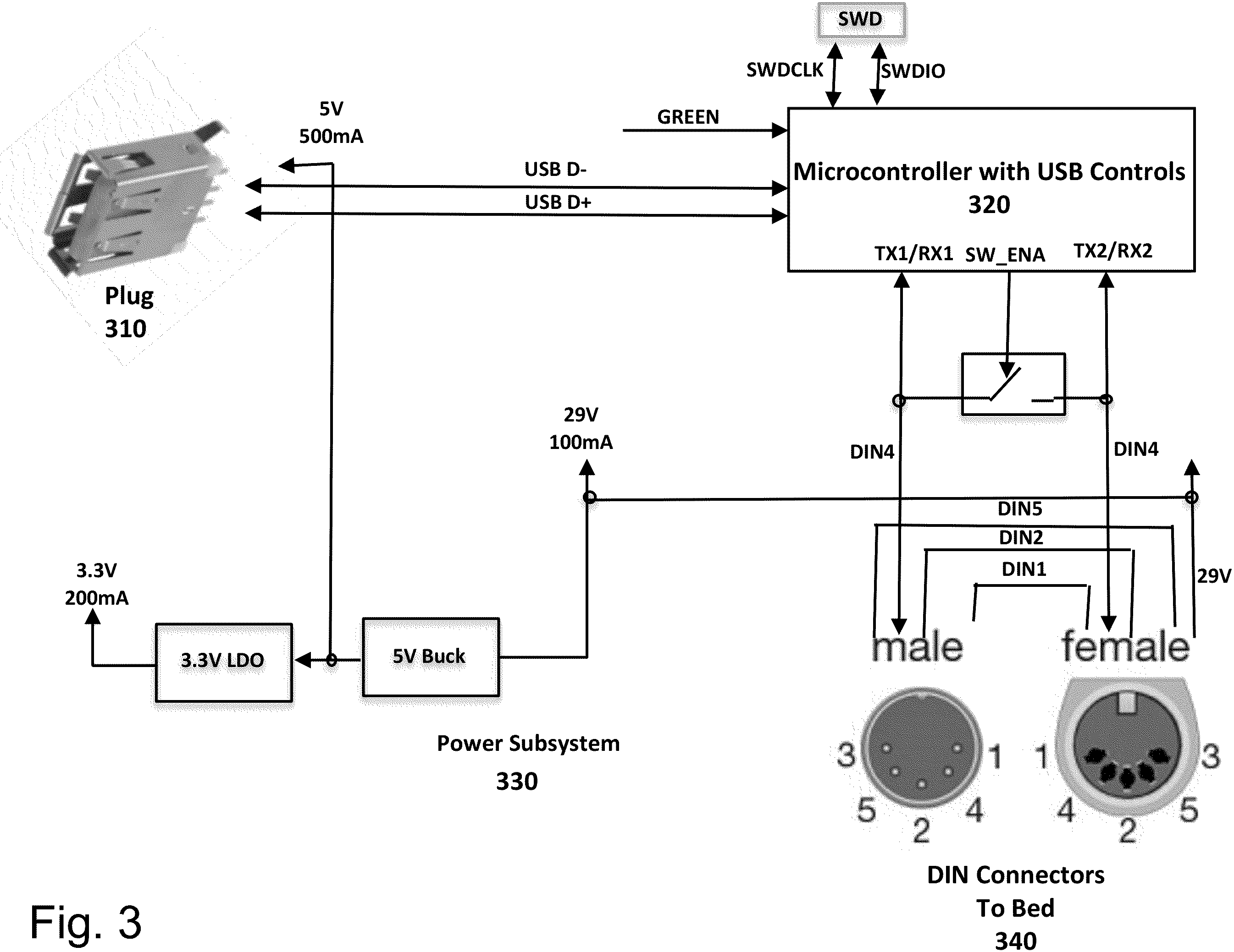 Patent US11793455 Figure 4 – Hardware sensor system for controlling sleep environment