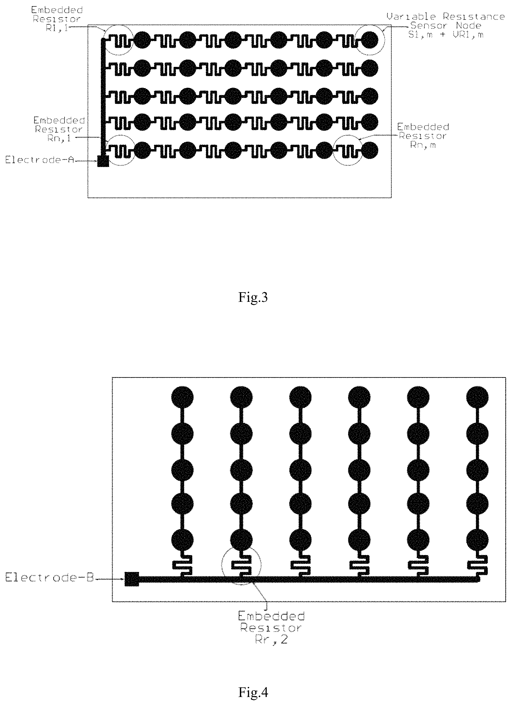 Patent US11793463 Figure 3 – Multi-zone pressure sensitive mat with two electrodes