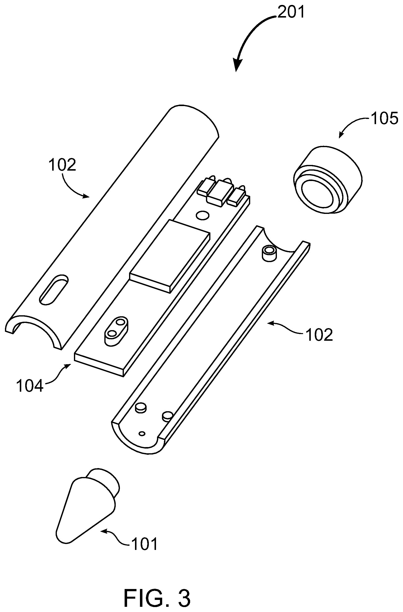 Patent US11793464 Figure 3 – Handheld stylus and base and methods of use