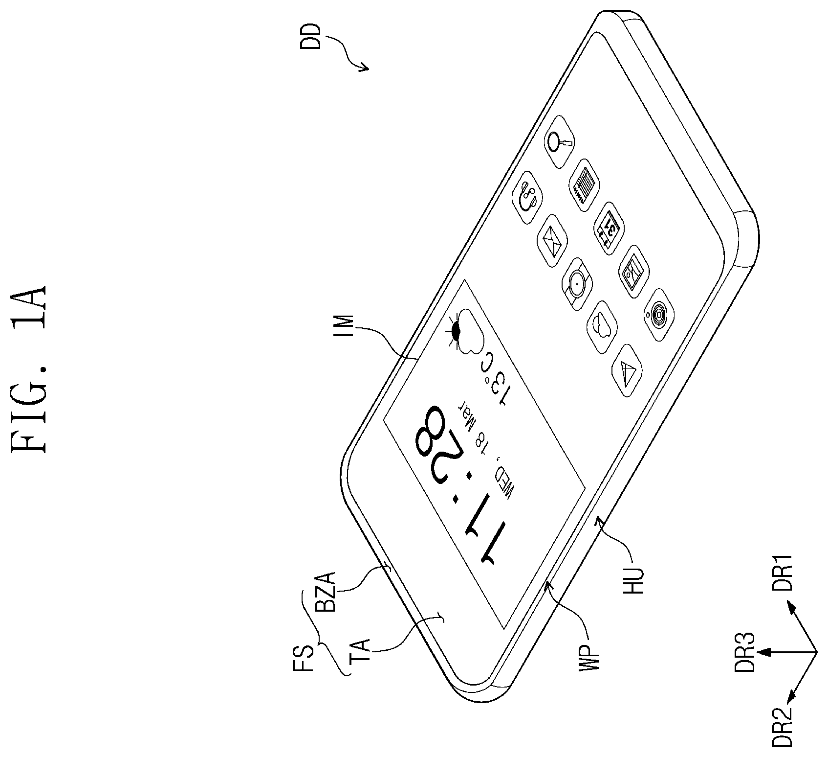 Patent US11793465 Figure 1 – Display device including biometric sensor and operating method thereof