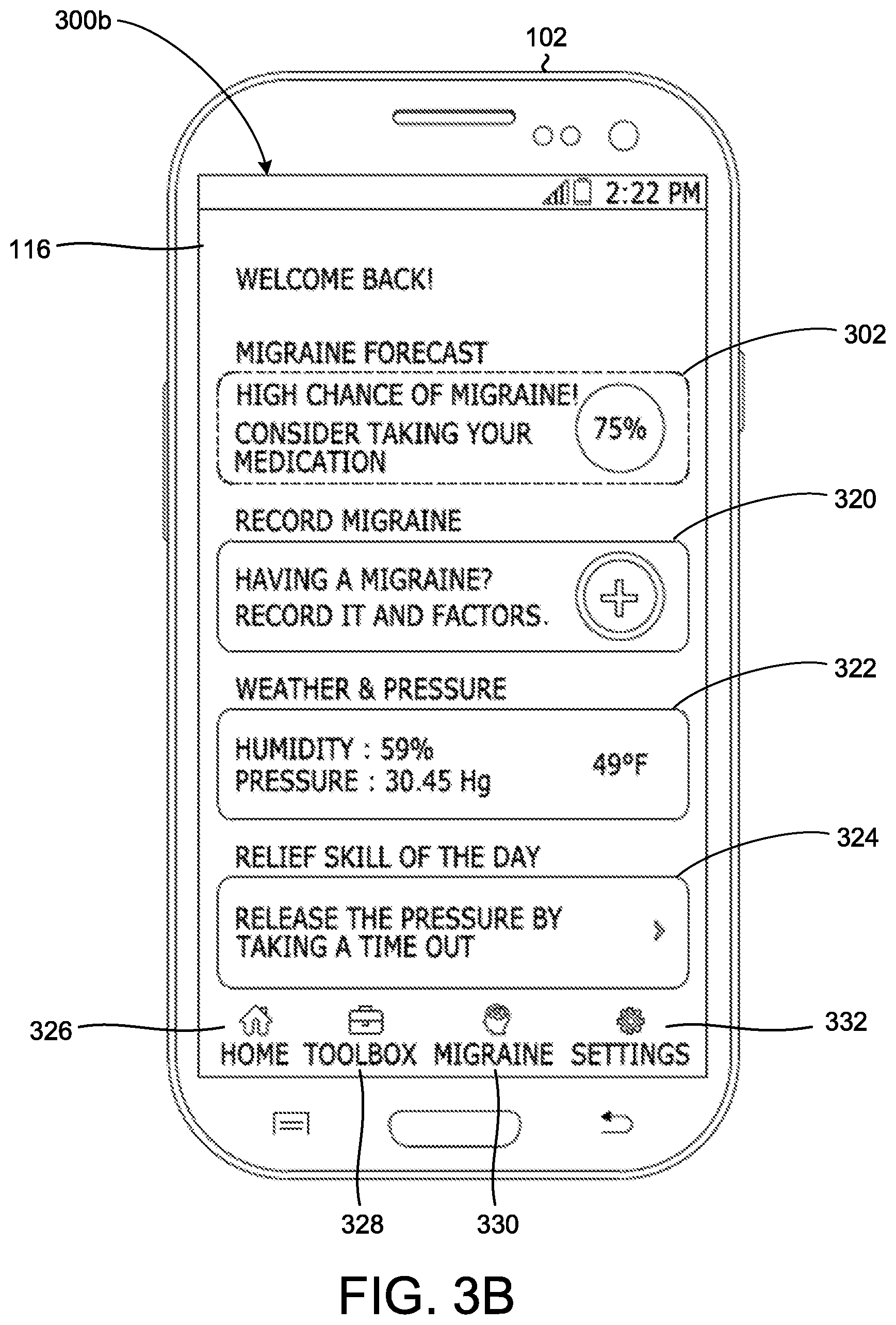Patent US11793472 Figure 4 – Systems and methods for the treatment of symptoms associated with migraines