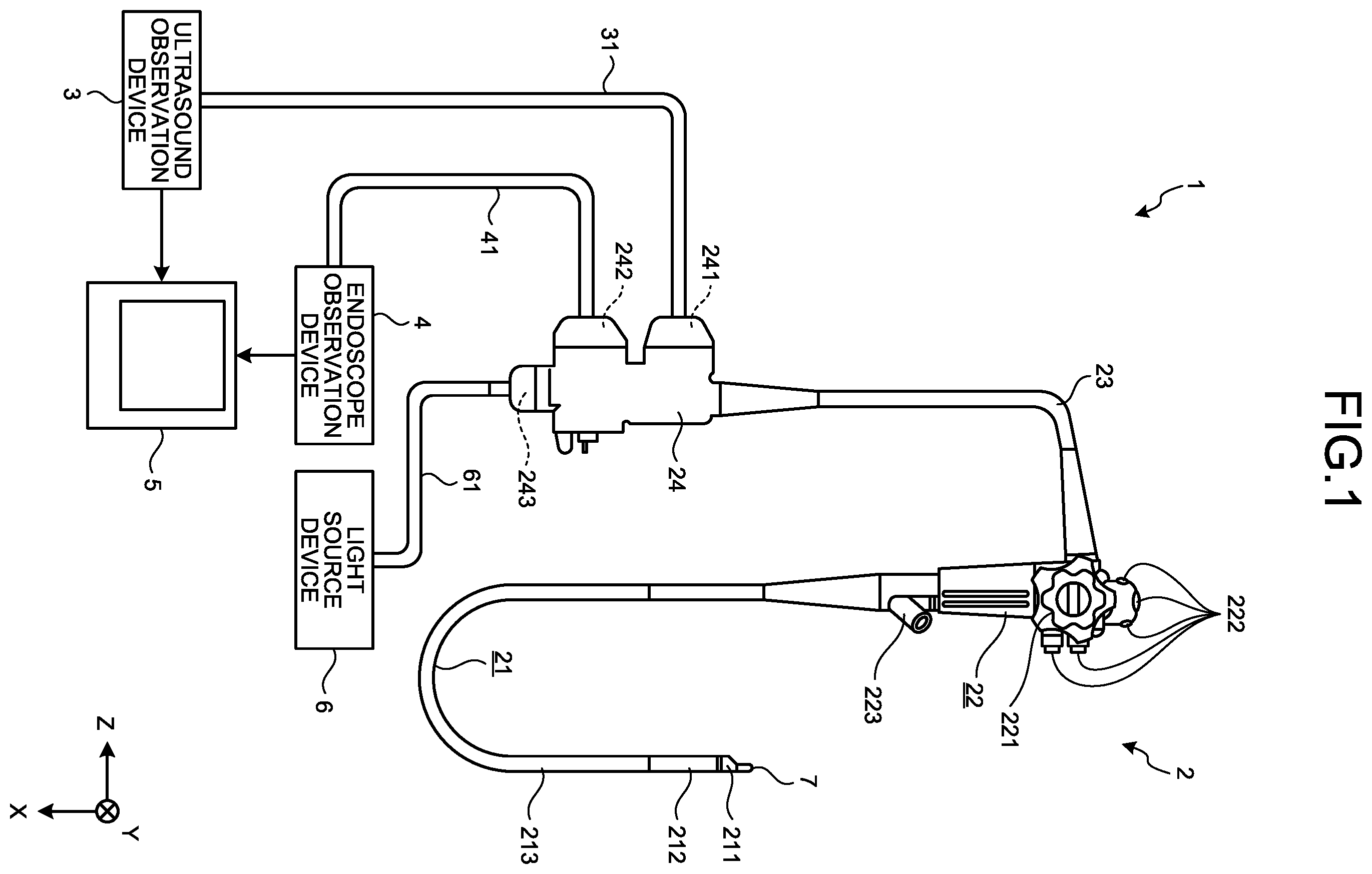 Patent US11793489 — Ultrasound endoscope with flexure relay substrate — Figure 1