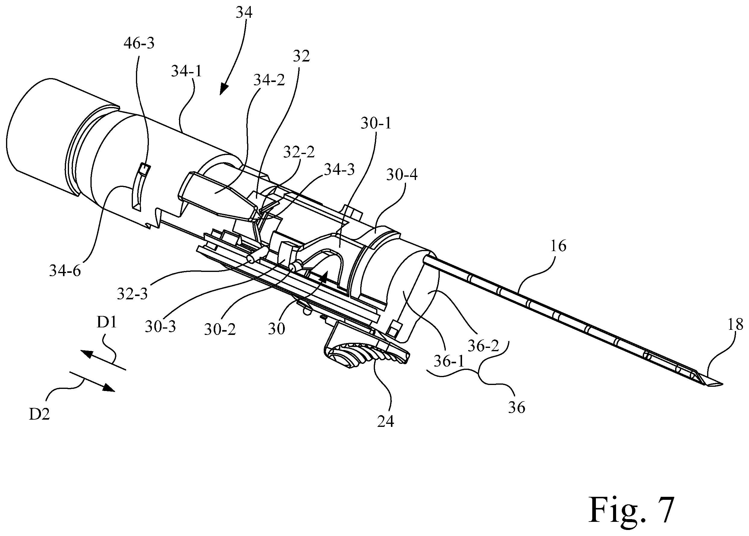 Patent US11793497 Figure 7 – Core needle biopsy device