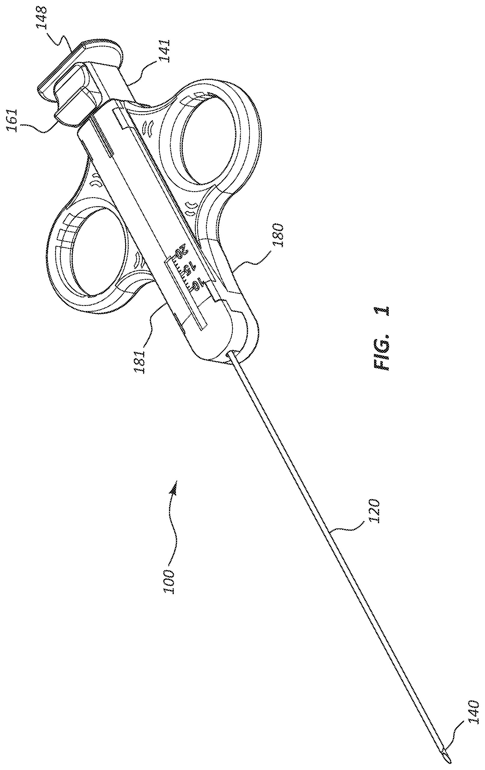 Patent US11793498 Figure 1 – Biopsy needle devices and methods of use