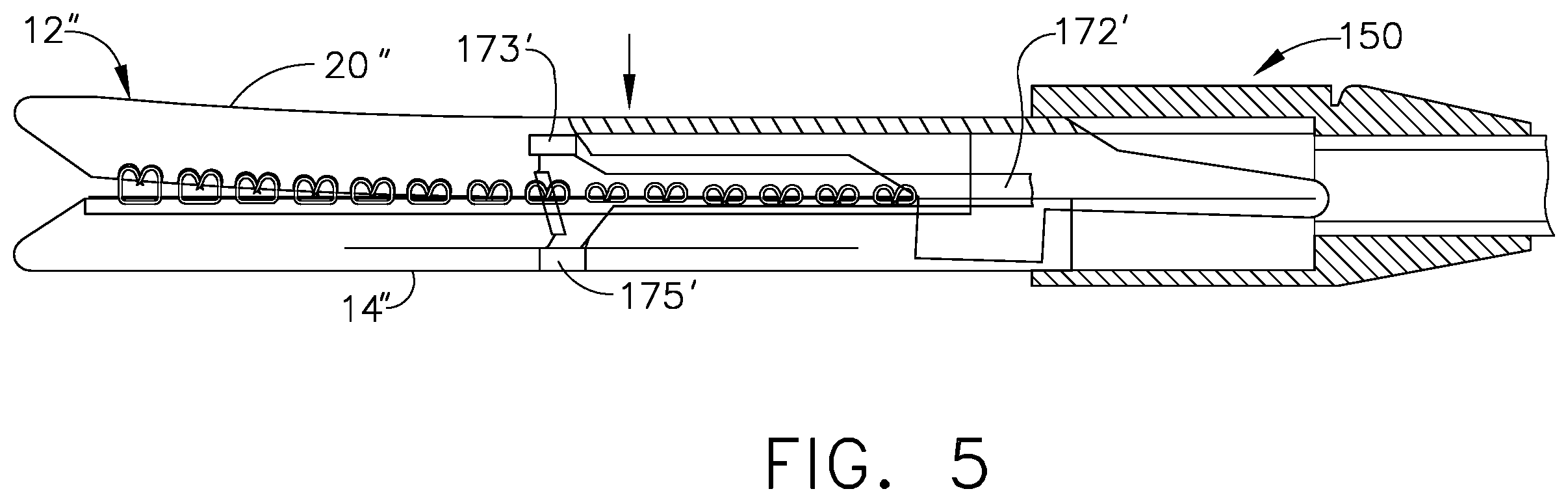 Patent US11793509 Figure 5 – Staple cartridge including an implantable layer
