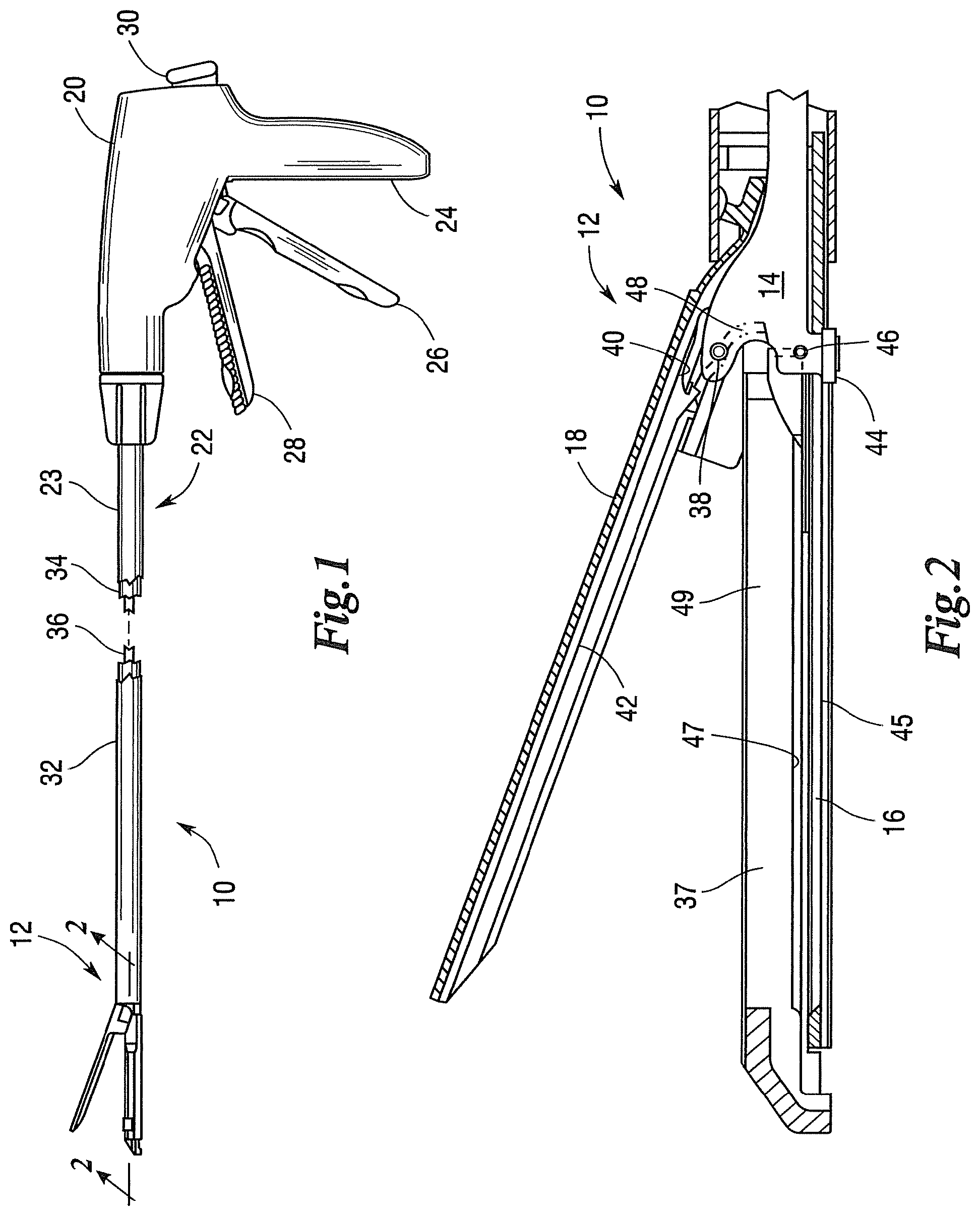 Patent US11793512 Figure 1 – Staple cartridges for forming staples having differing formed staple heights