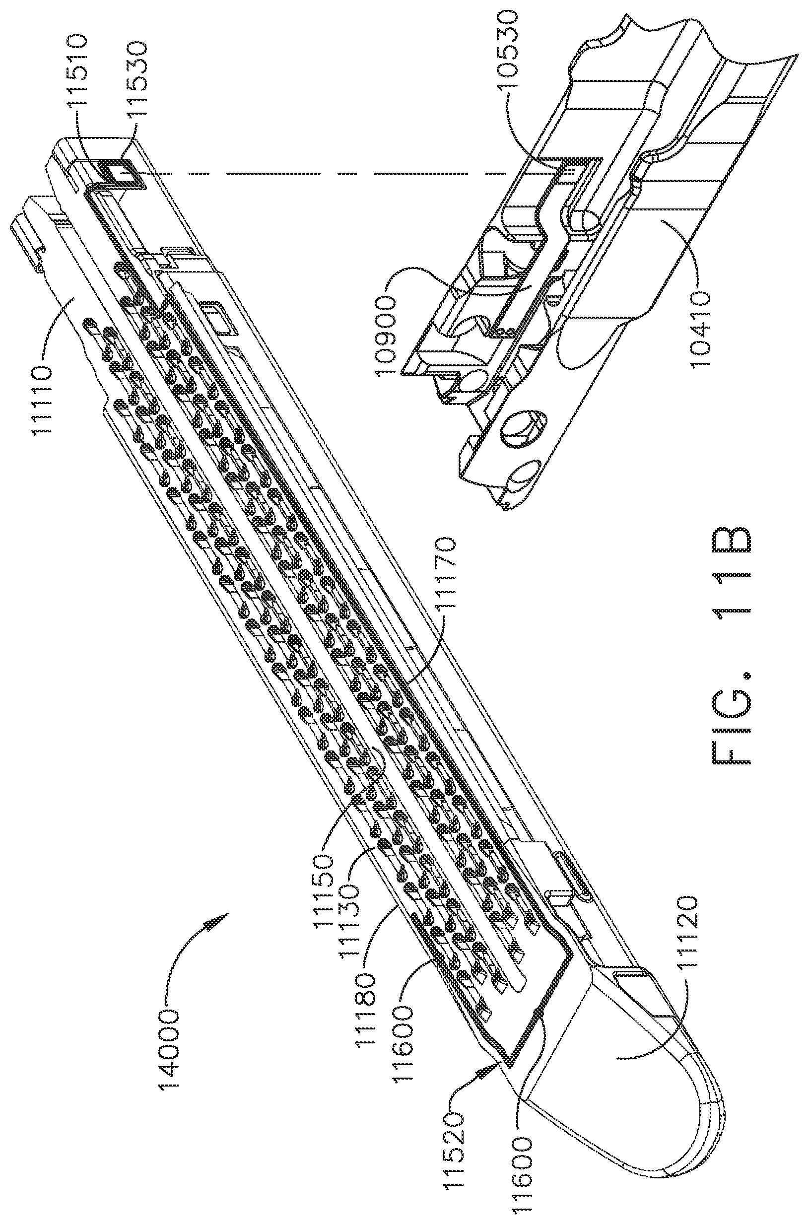 Patent US11793514 Figure 18 – Staple cartridge comprising sensor array which may be embedded in cartridge body