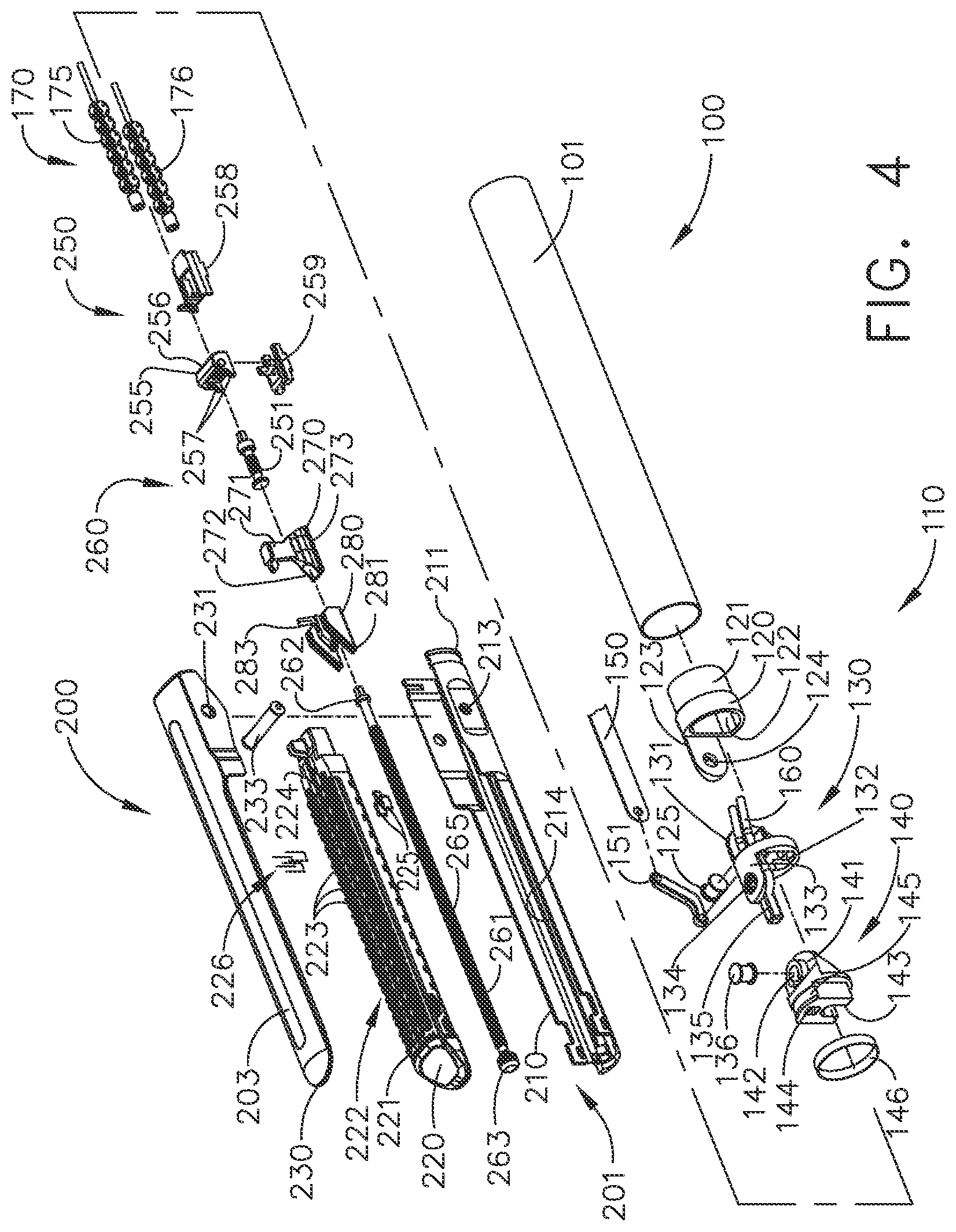 Patent US11793516 Figure 4 – Surgical staple cartridge comprising longitudinal support beam