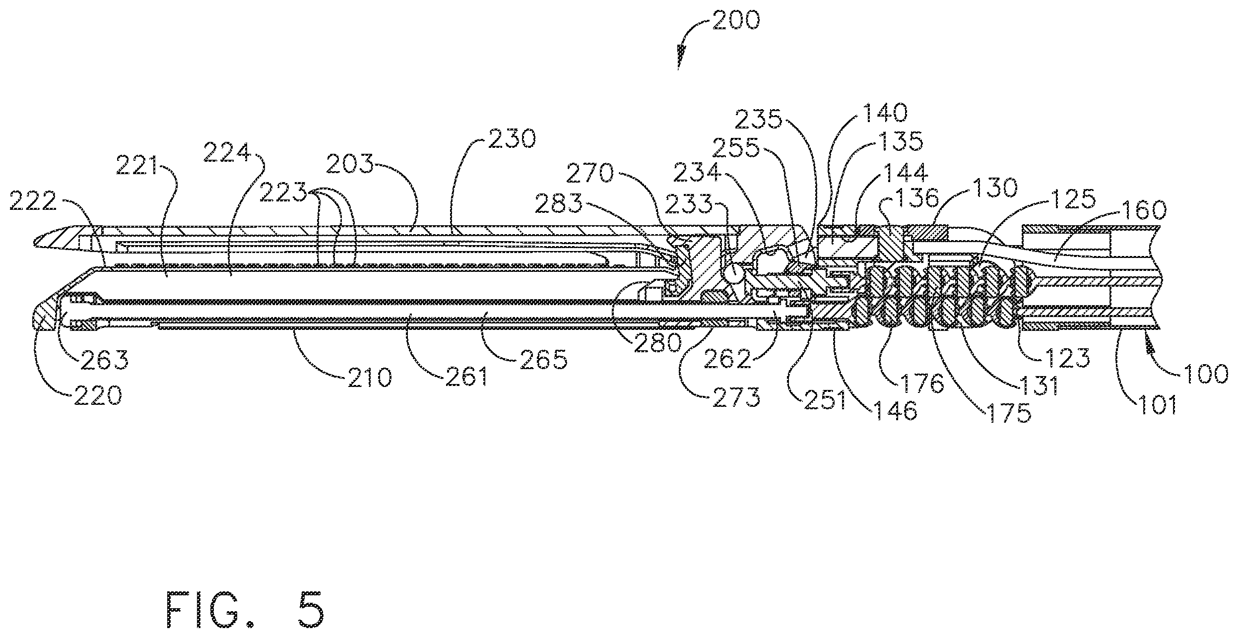 Patent US11793516 Figure 5 – Surgical staple cartridge comprising longitudinal support beam