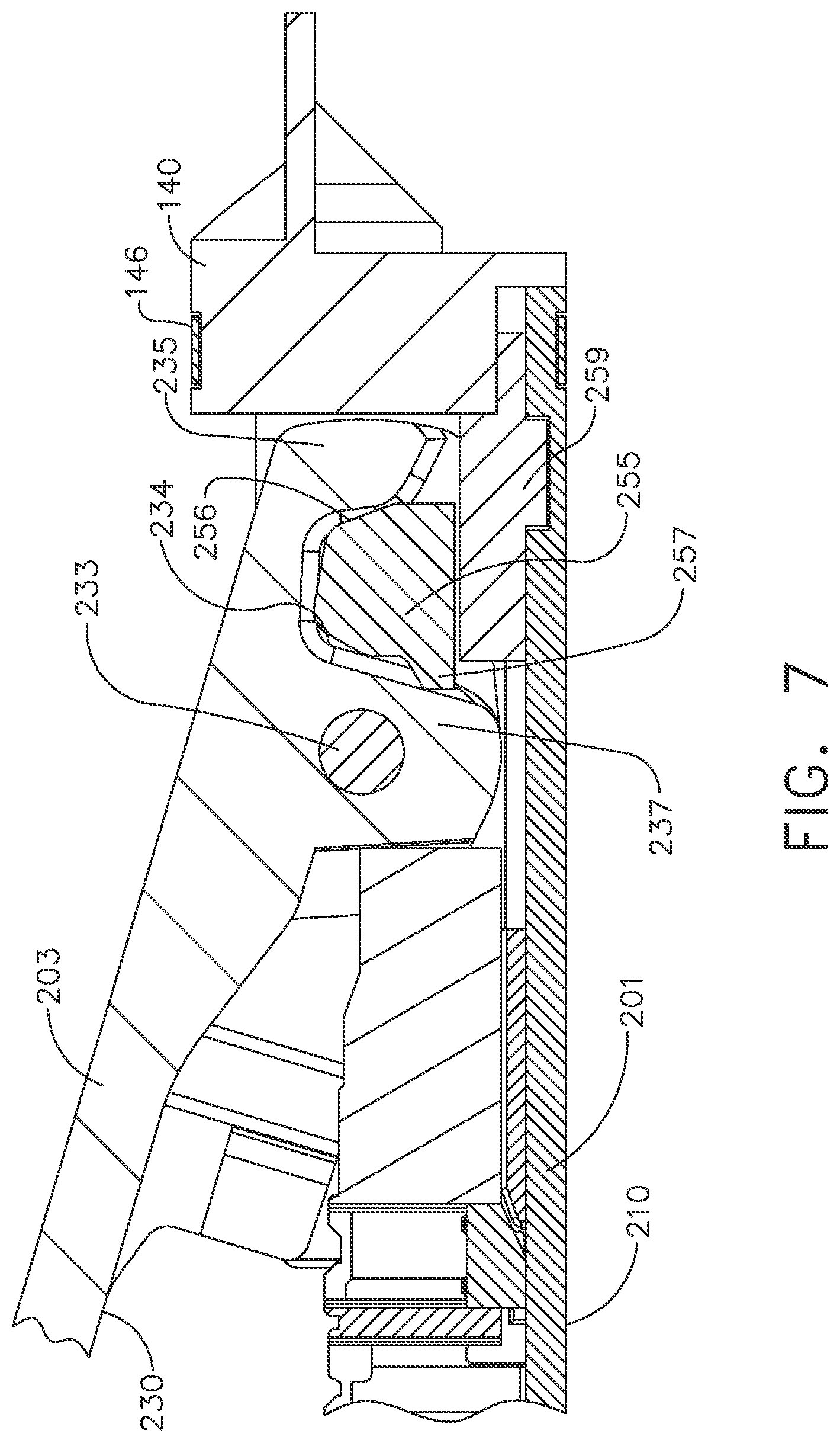 Patent US11793516 Figure 7 – Surgical staple cartridge comprising longitudinal support beam