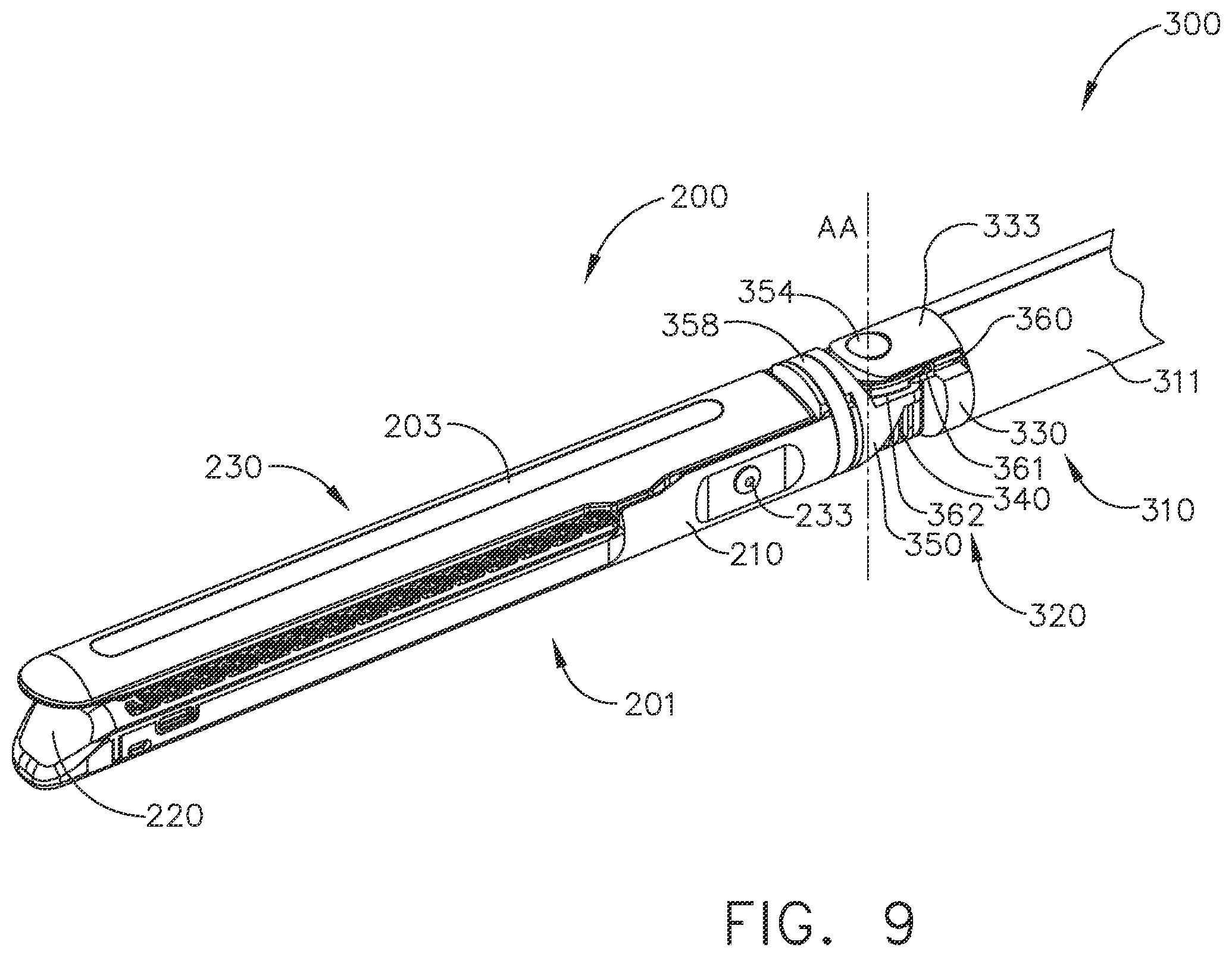 Patent US11793516 Figure 9 – Surgical staple cartridge comprising longitudinal support beam