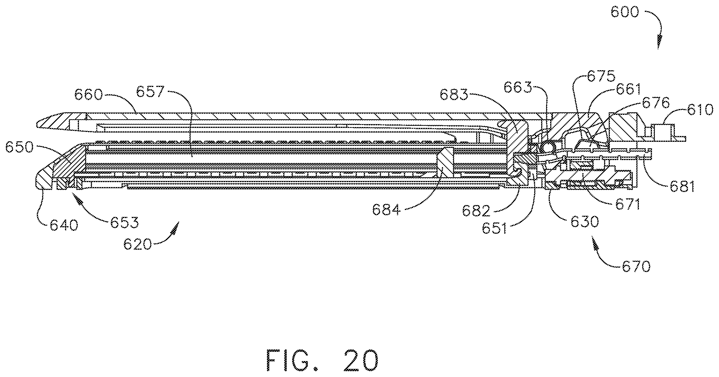 Patent US11793516 Figure 20 – Surgical staple cartridge comprising longitudinal support beam