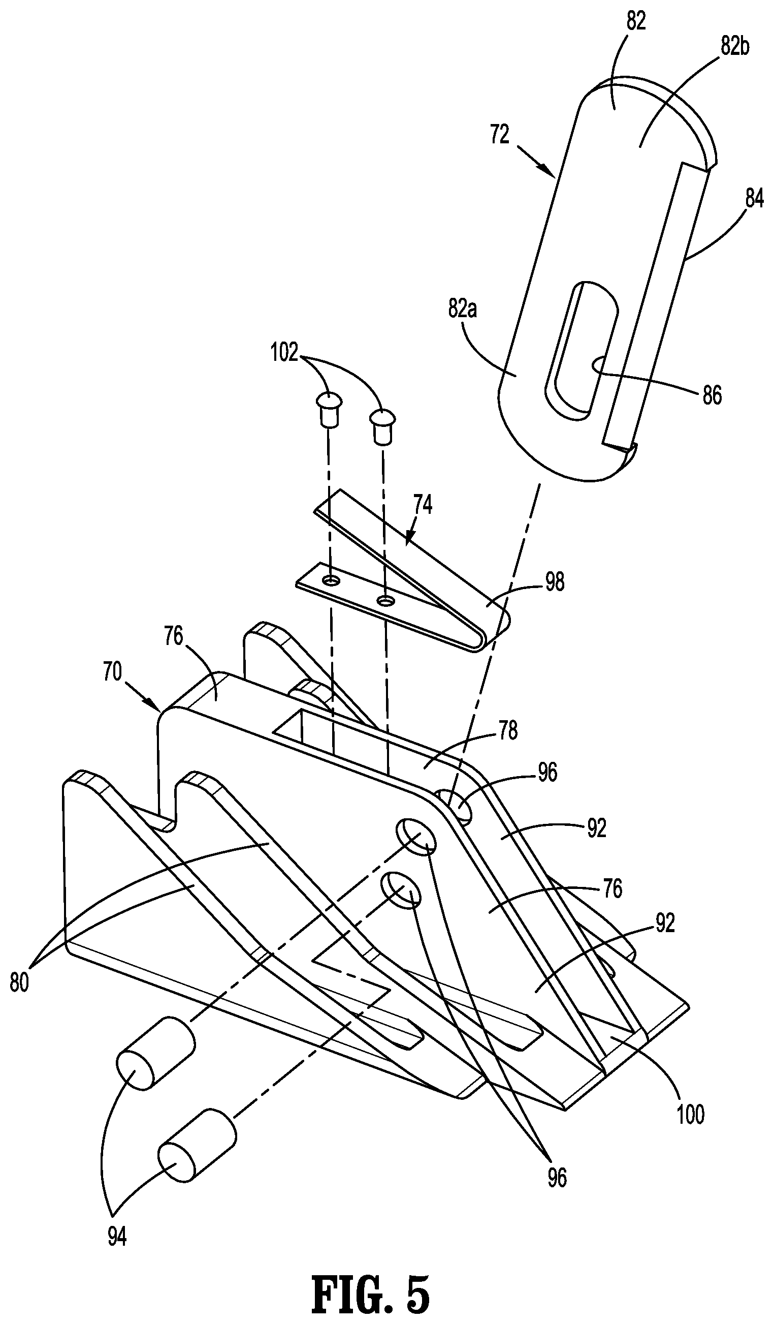 Patent US11793517 Figure 4 – Linear stapling device with vertically movable knife