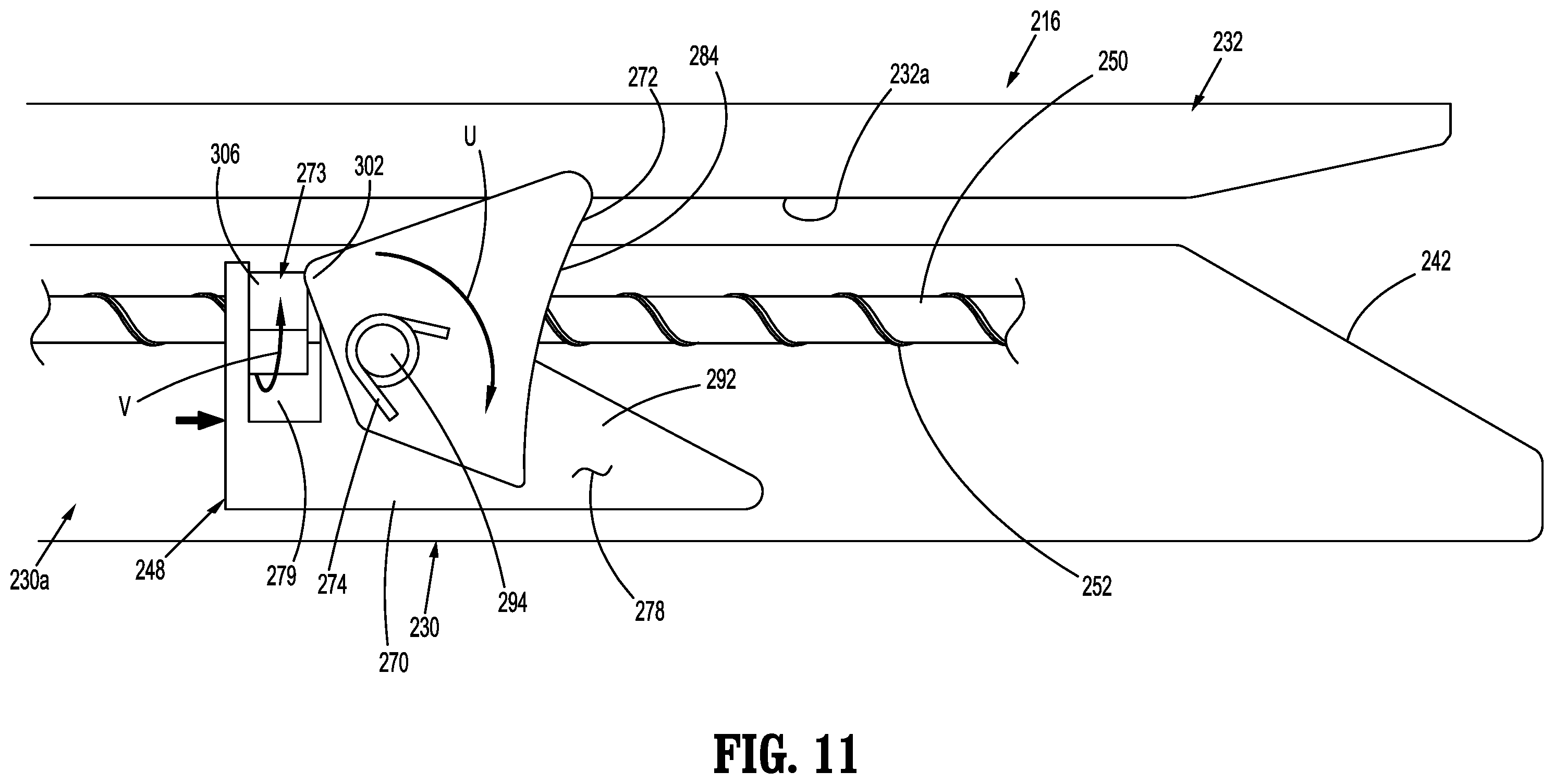 Patent US11793517 Figure 9 – Linear stapling device with vertically movable knife