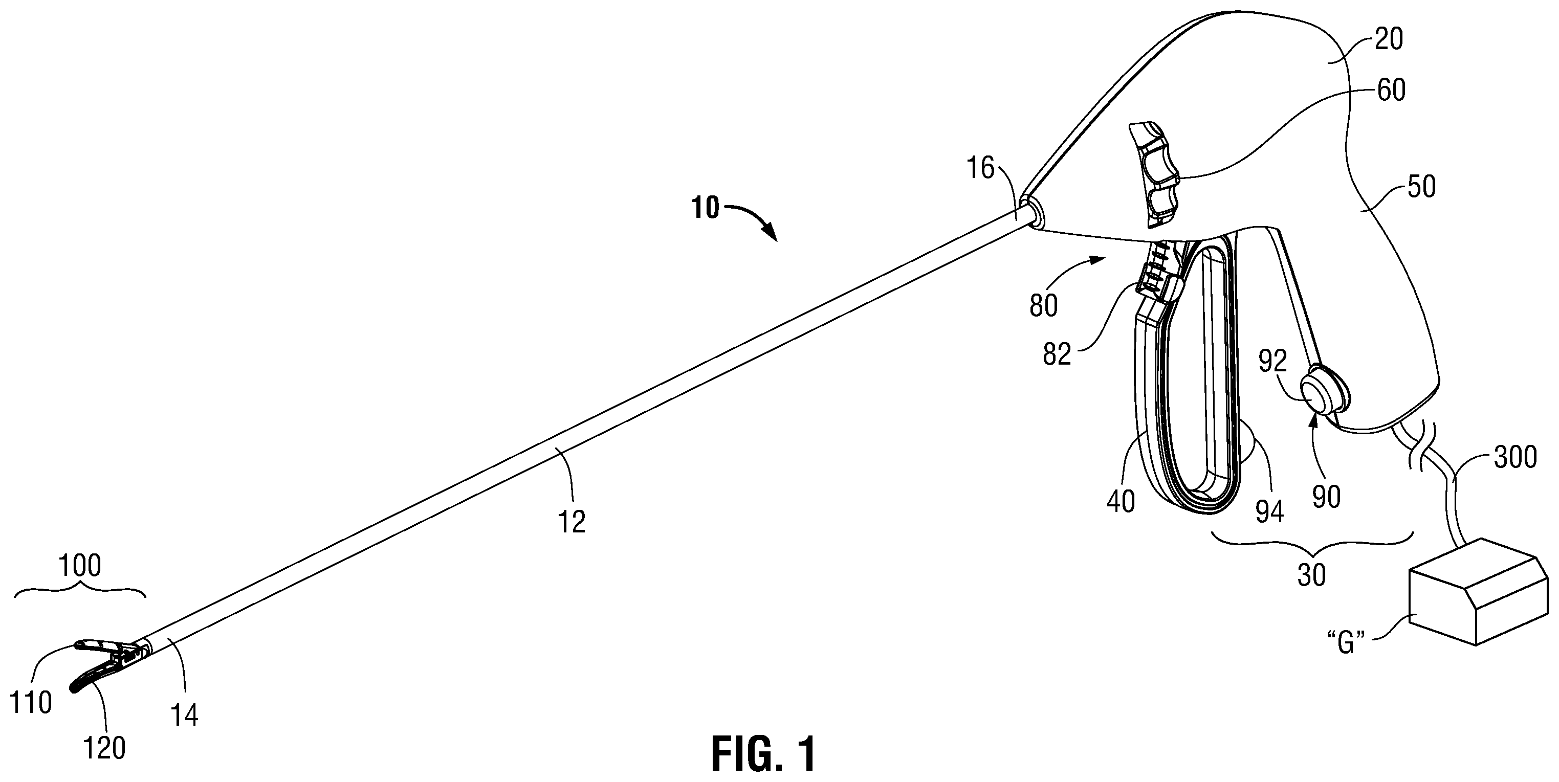 Patent US11793520 — Trigger mechanisms for surgical instruments and surgical instruments including the same — Figure 1