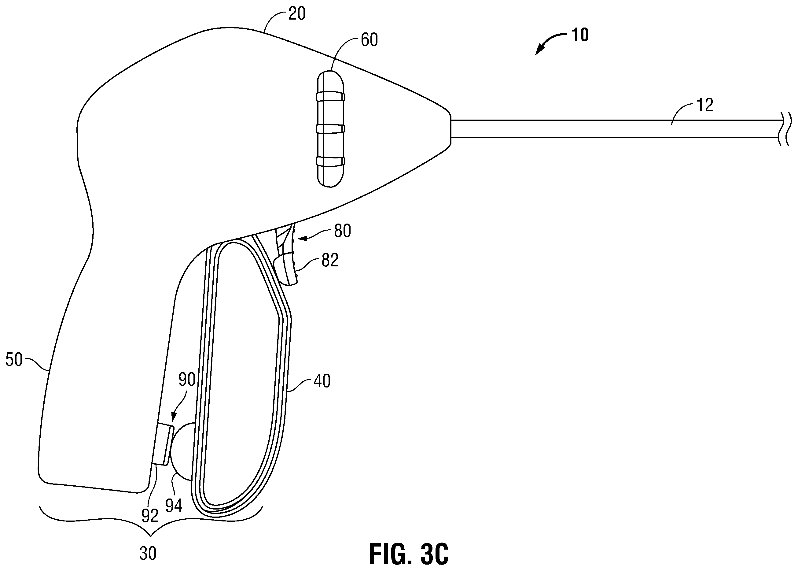 Patent US11793520 Figure 5 – Trigger mechanisms for surgical instruments and surgical instruments including the same