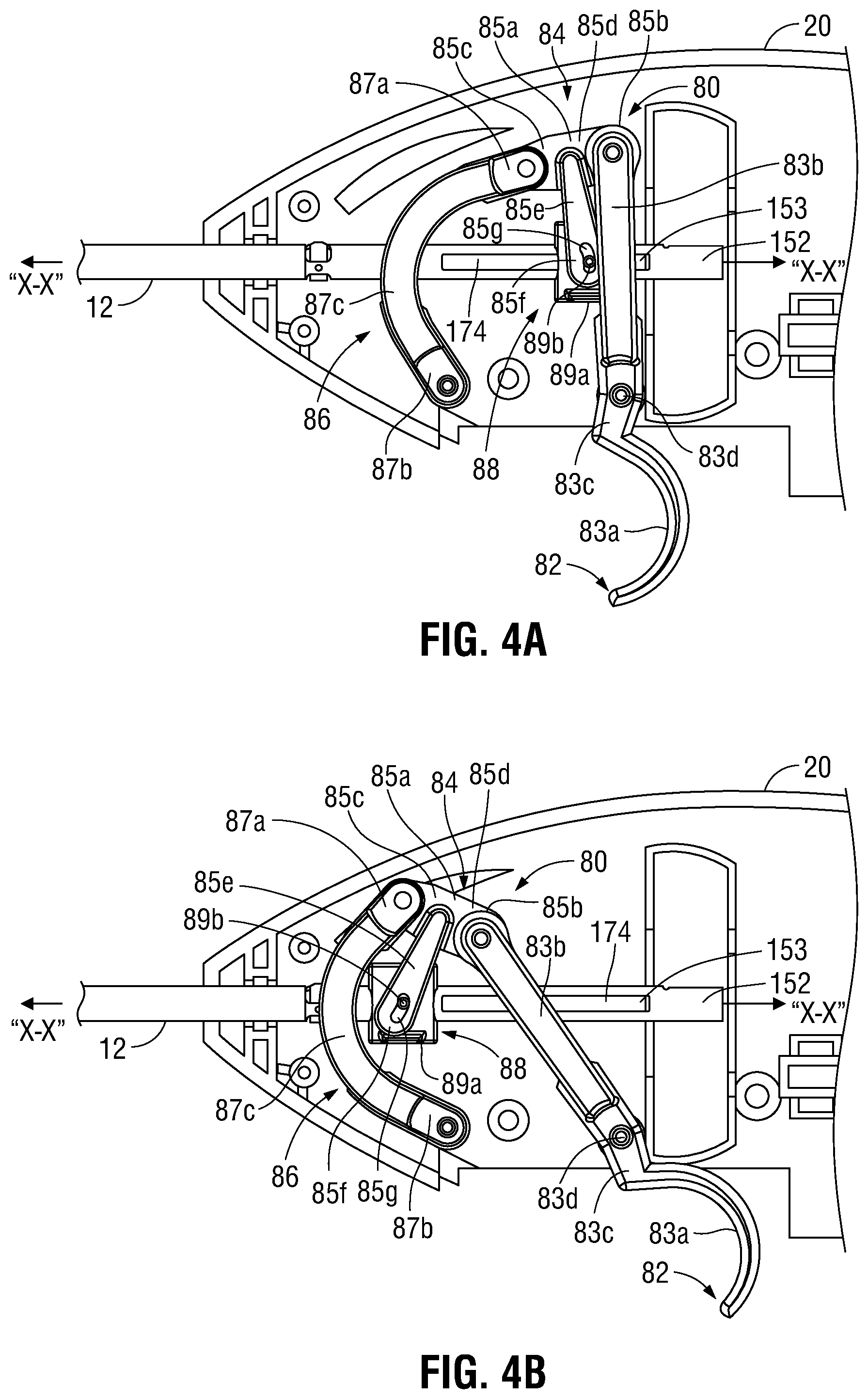 Patent US11793520 Figure 6 – Trigger mechanisms for surgical instruments and surgical instruments including the same