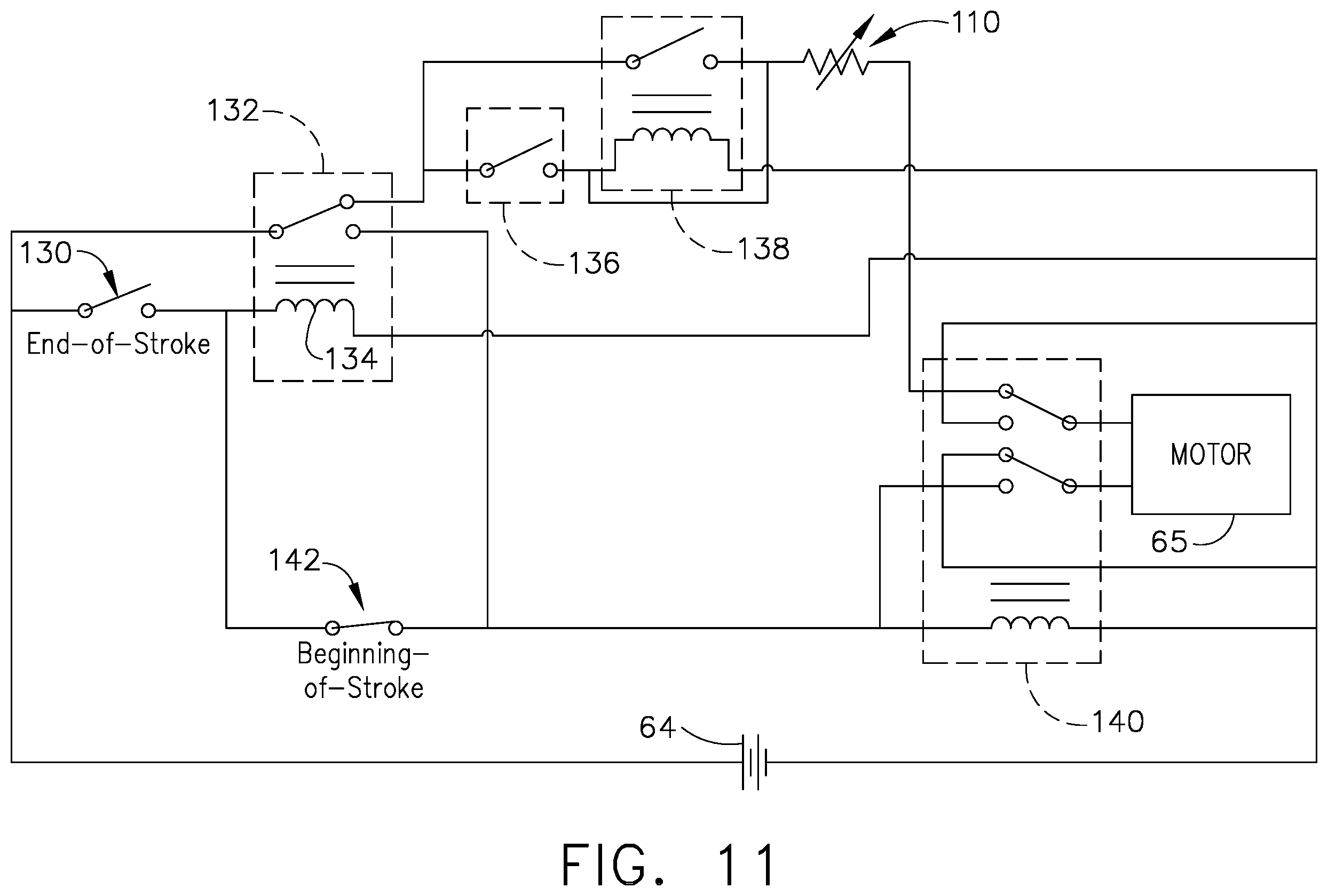 Patent US11793521 Figure 11 – Powered surgical cutting and stapling apparatus with manually retractable firing system