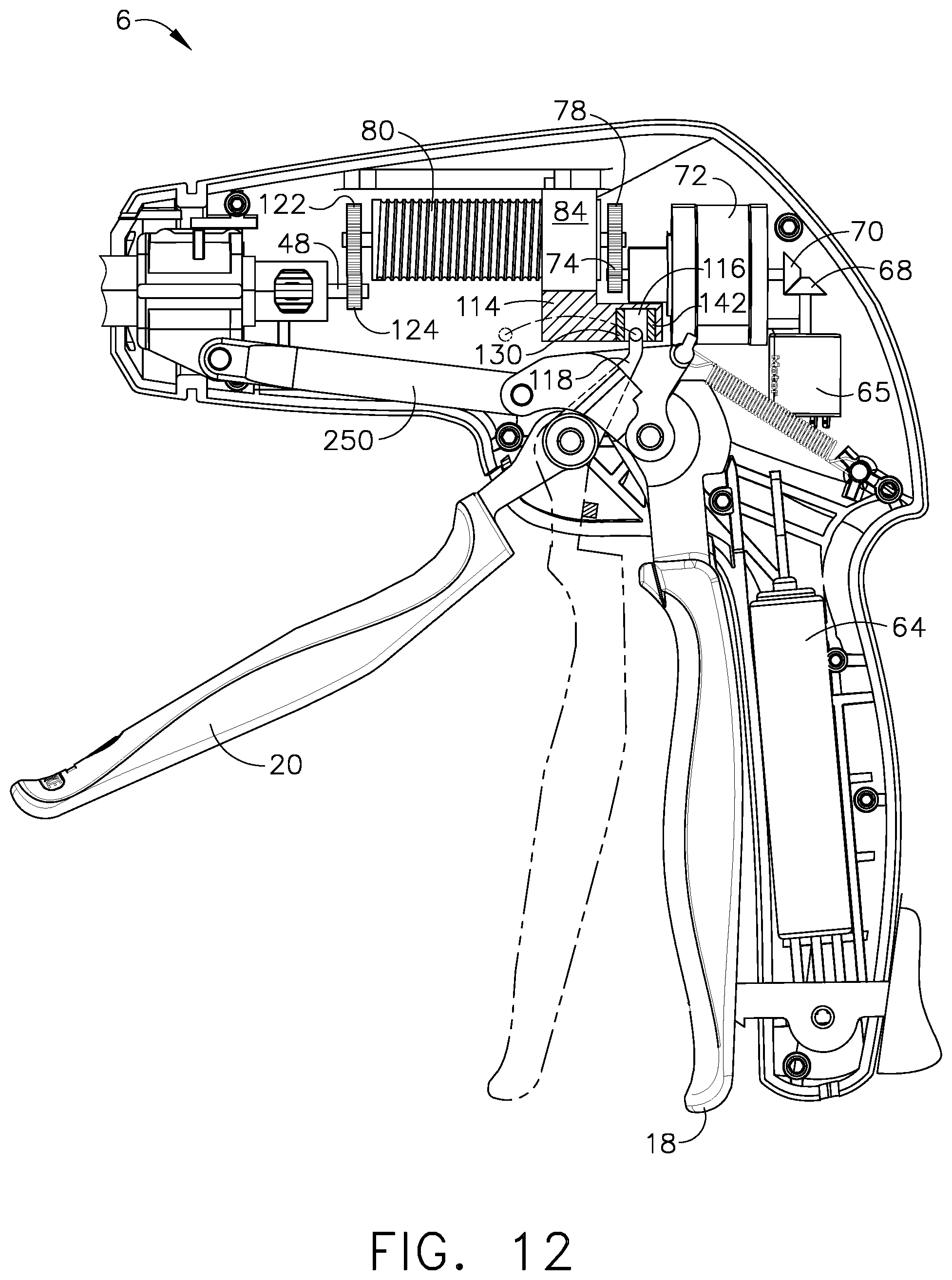 Patent US11793521 Figure 12 – Powered surgical cutting and stapling apparatus with manually retractable firing system