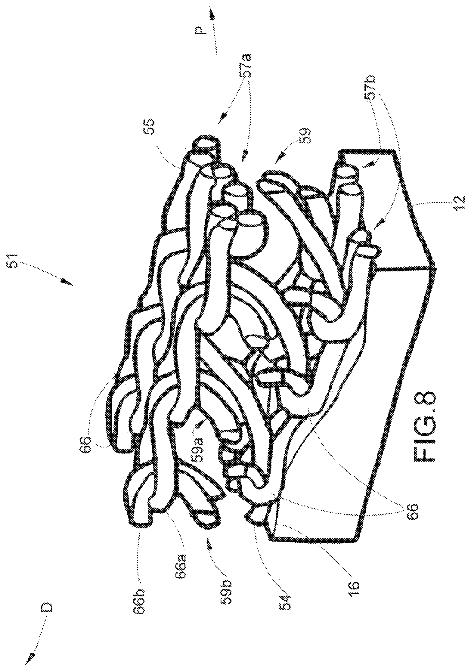 Patent US11793522 Figure 8 – Staple cartridge assembly including a compressible adjunct
