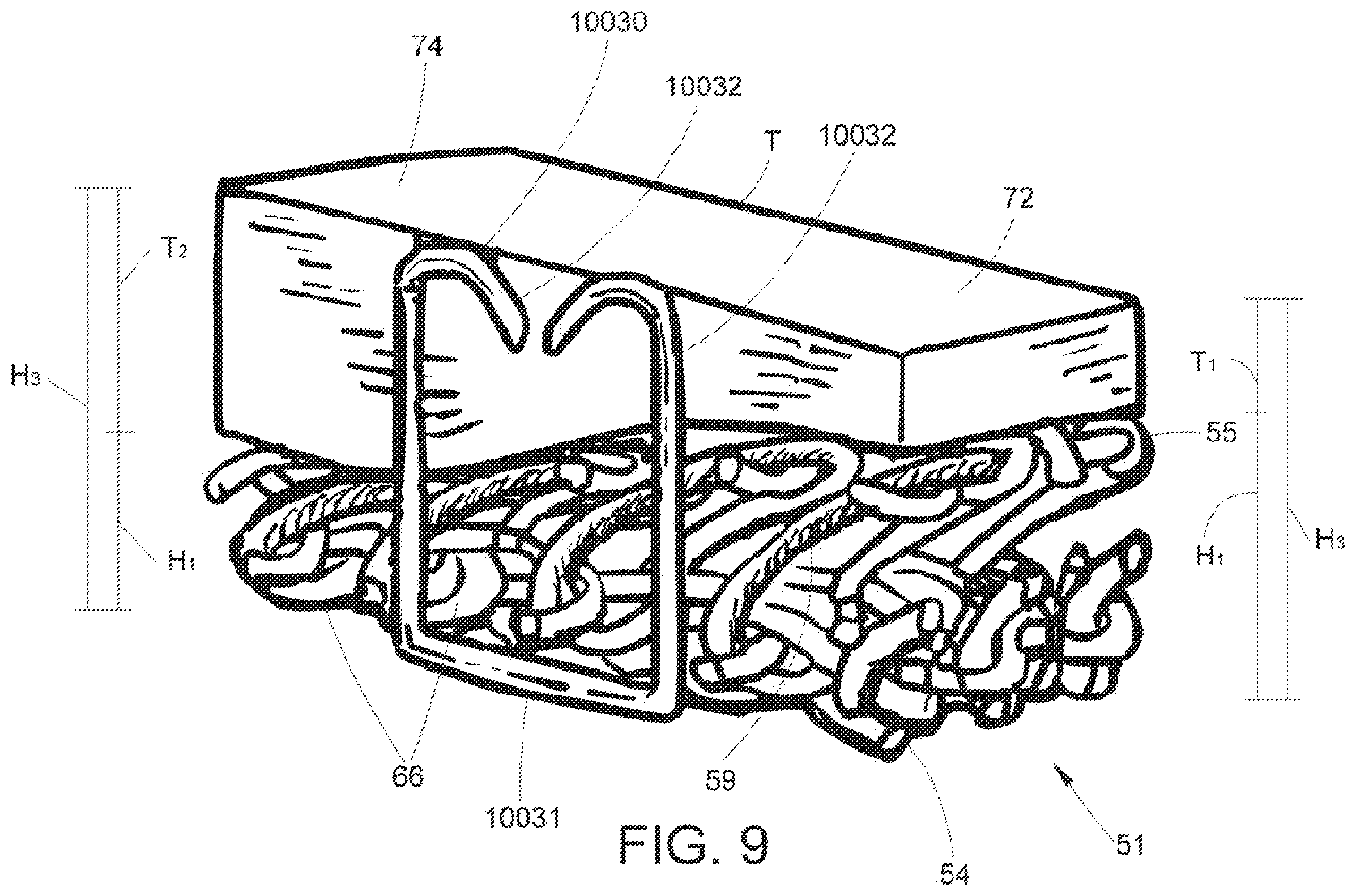 Patent US11793522 Figure 9 – Staple cartridge assembly including a compressible adjunct
