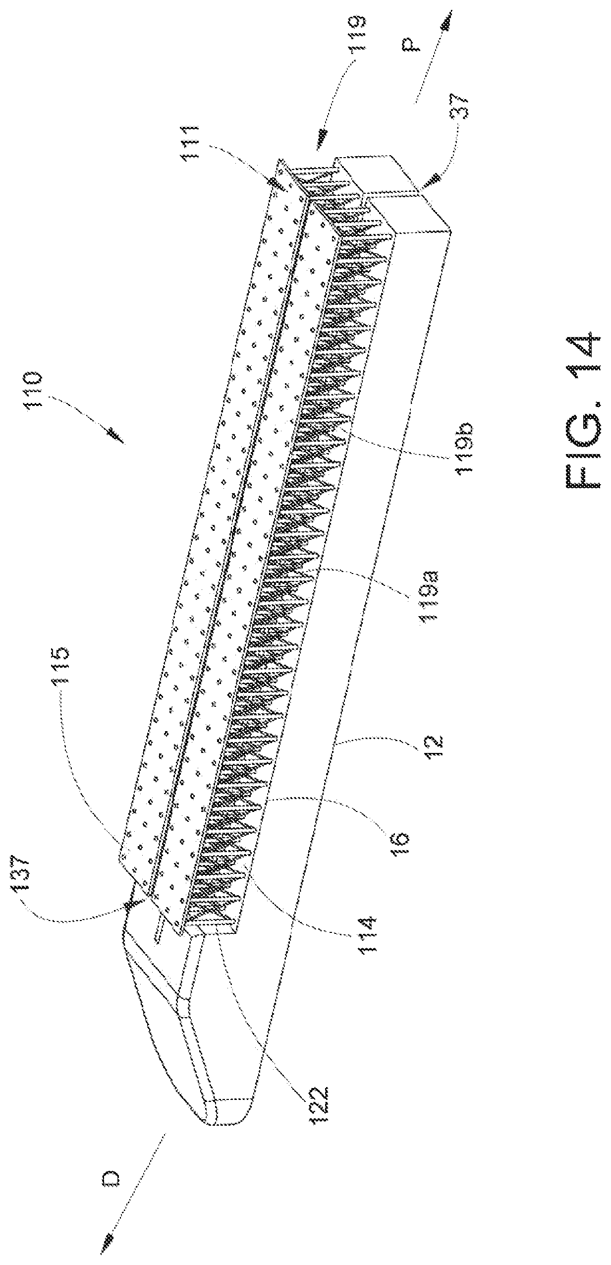 Patent US11793522 Figure 14 – Staple cartridge assembly including a compressible adjunct