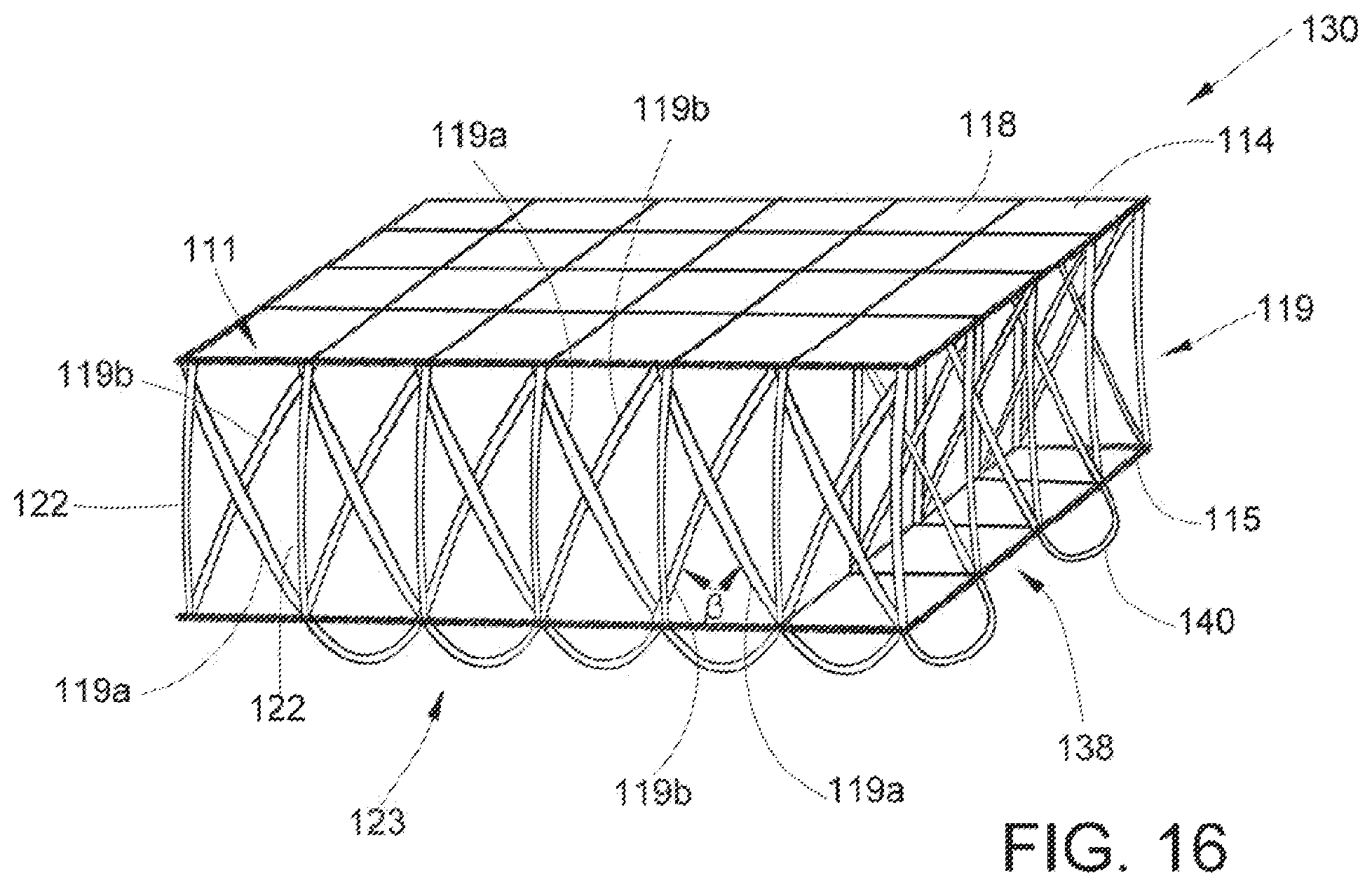 Patent US11793522 Figure 16 – Staple cartridge assembly including a compressible adjunct